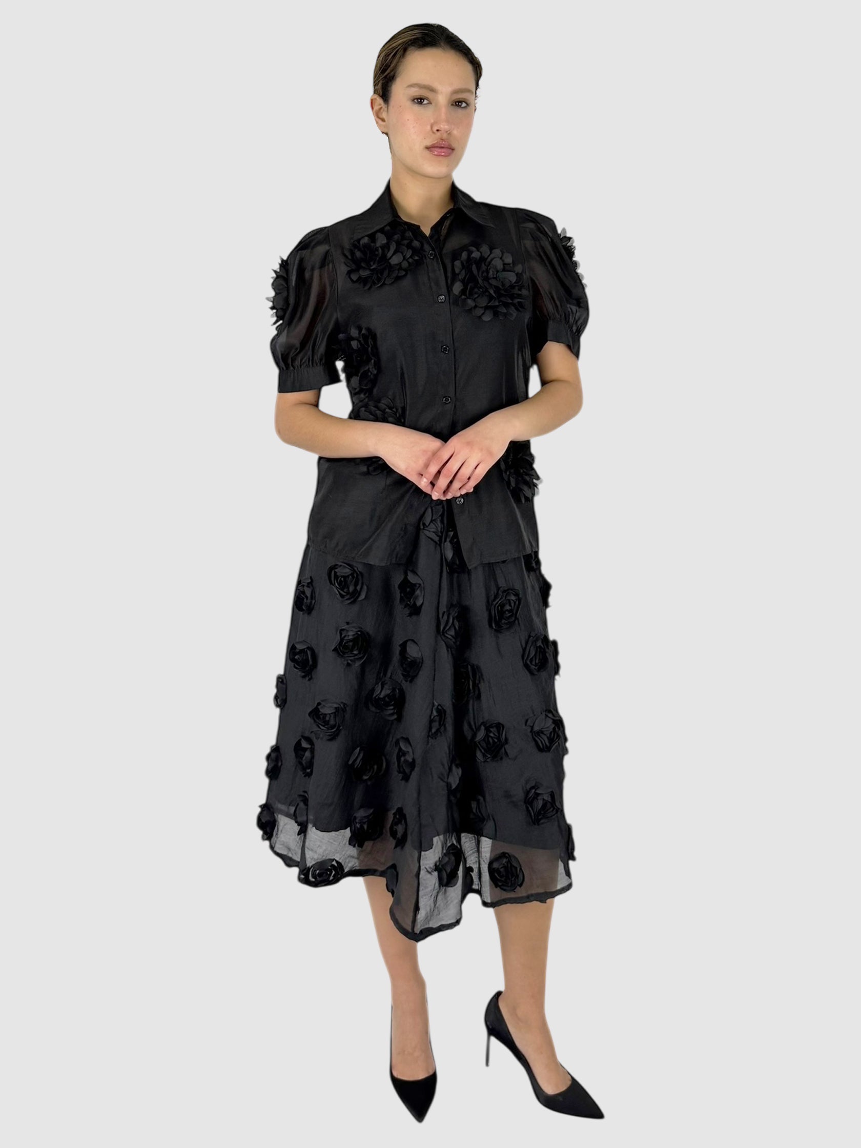 Sheer Floral 2-Piece Set