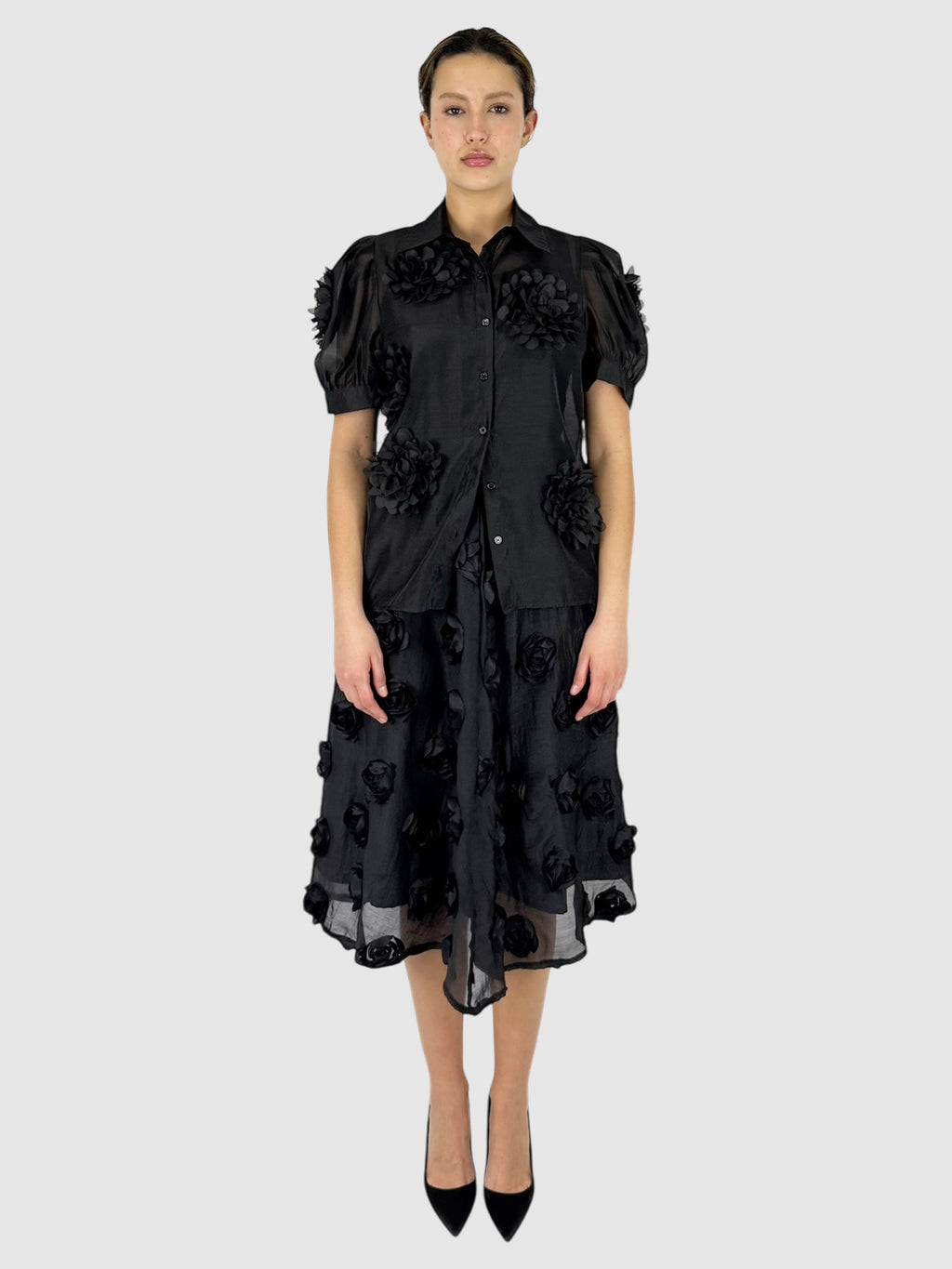 Sheer Floral 2-Piece Set