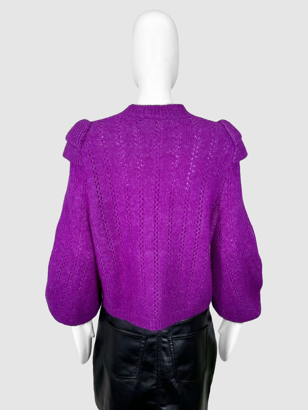 Knit Frill Sweater - Size XS