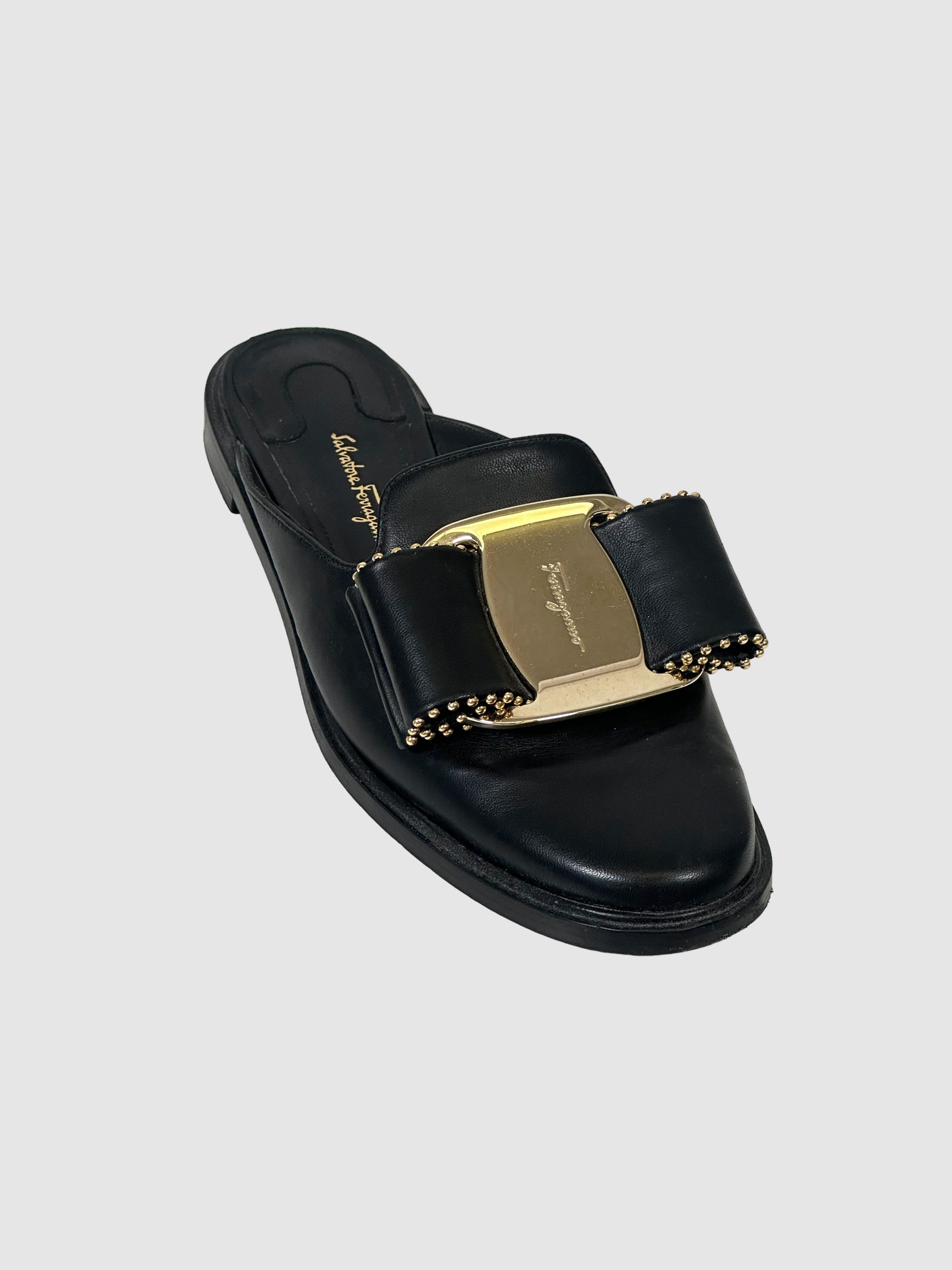 Bow Accent Mules - Size 6.5