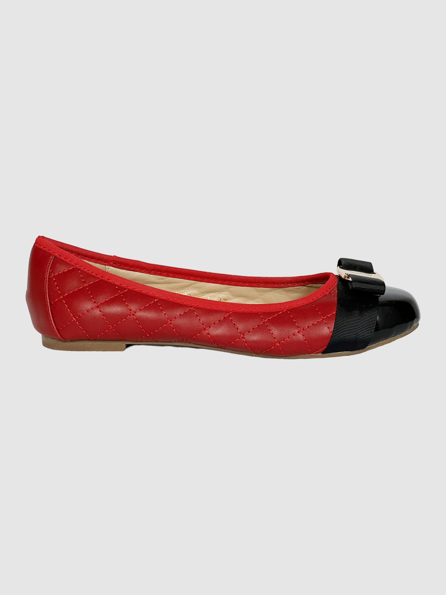 Salvatore Ferragamo Quilted Leather Flats - Size 37