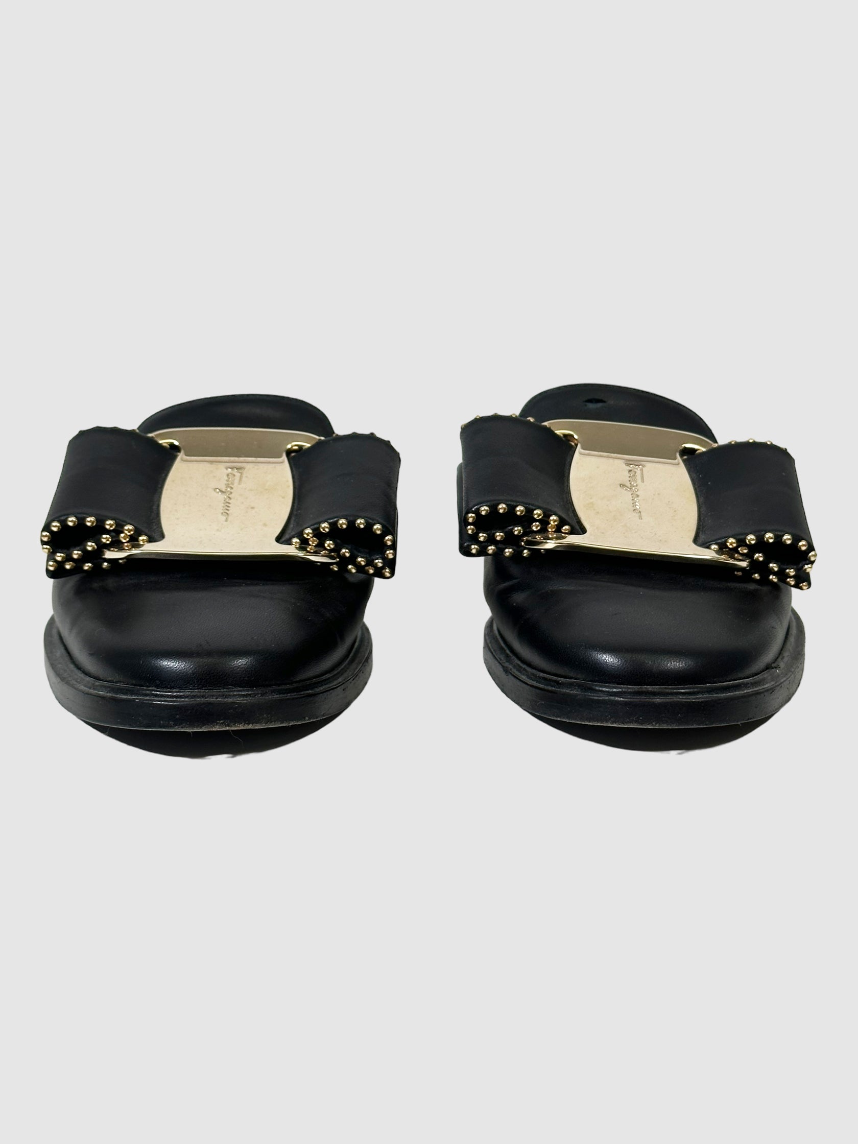 Bow Accent Mules - Size 6.5