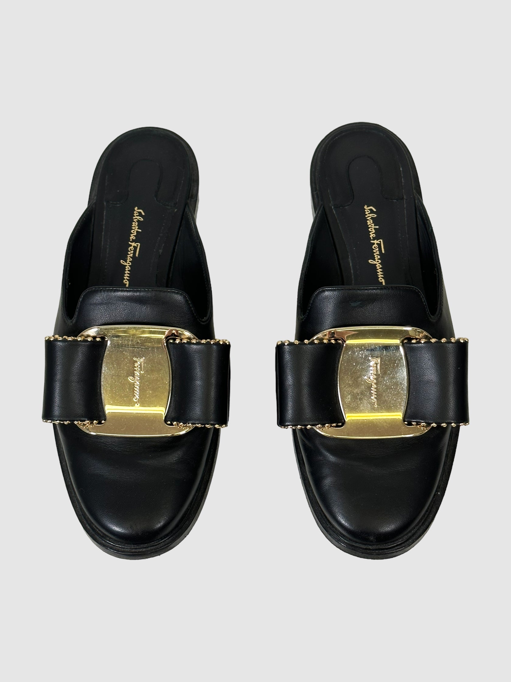 Bow Accent Mules - Size 6.5