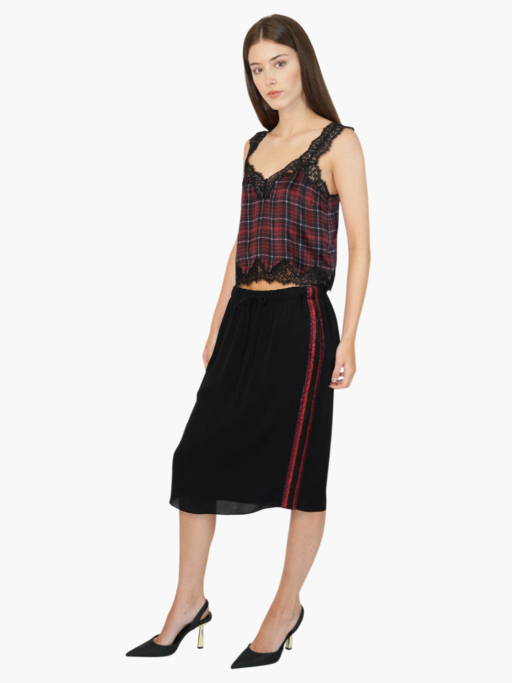 Silk Midi Skirt