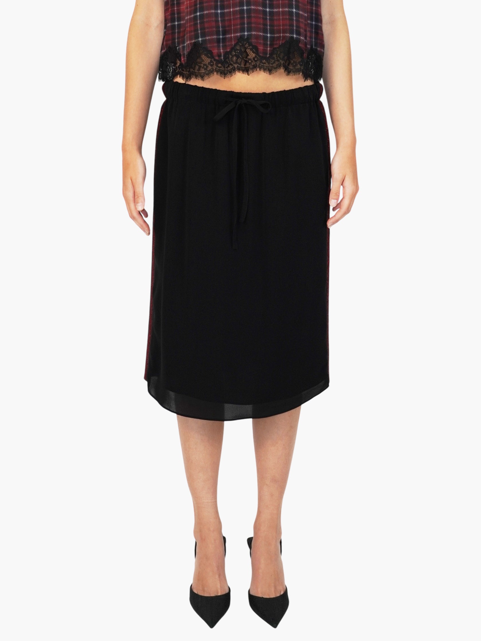 Silk Midi Skirt