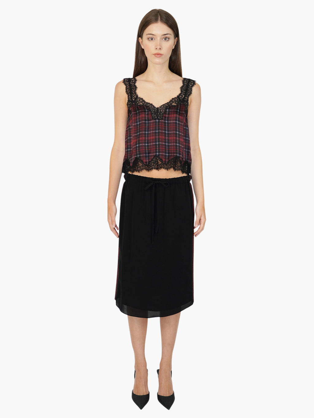 Silk Midi Skirt