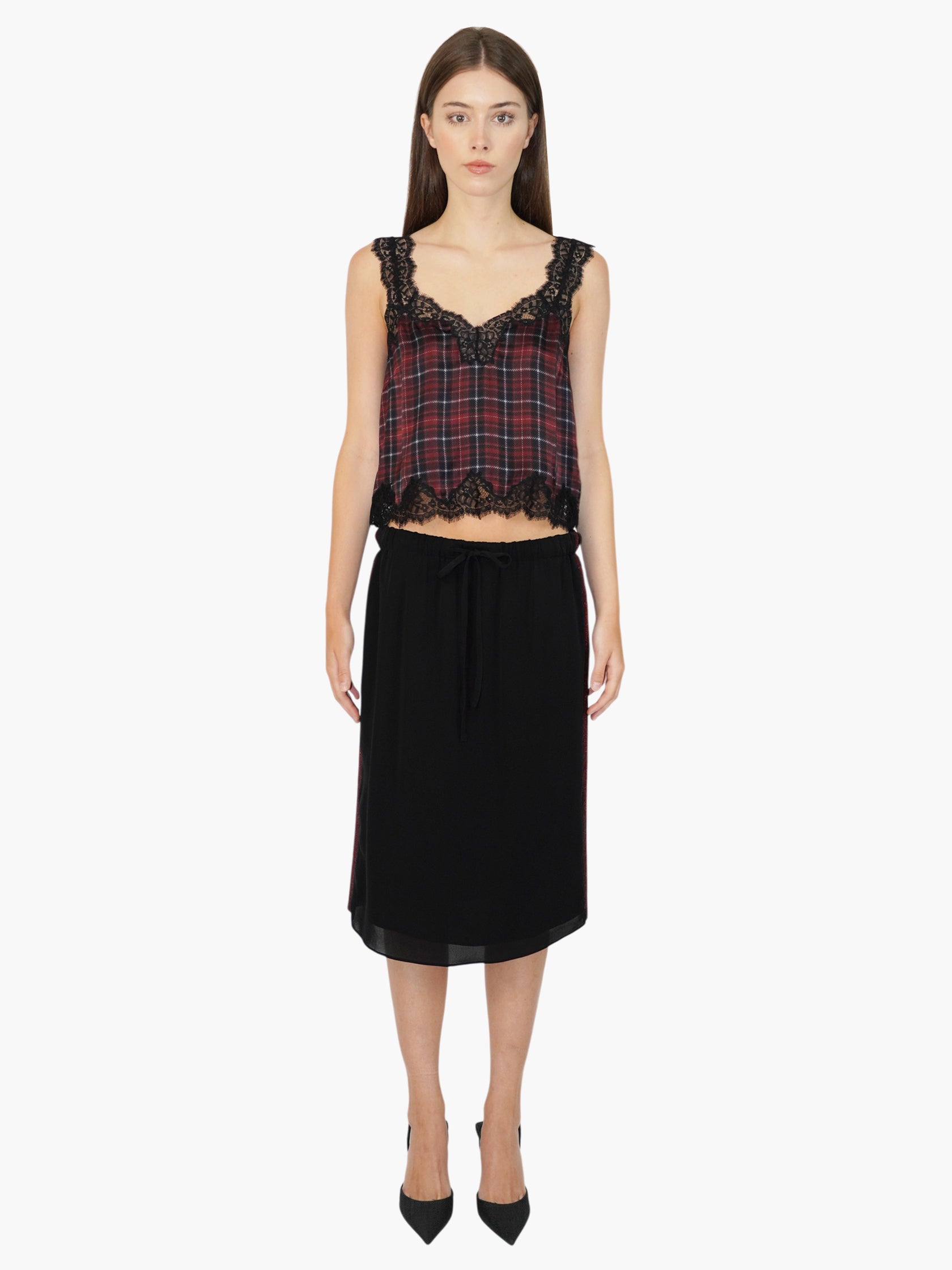 Silk Midi Skirt