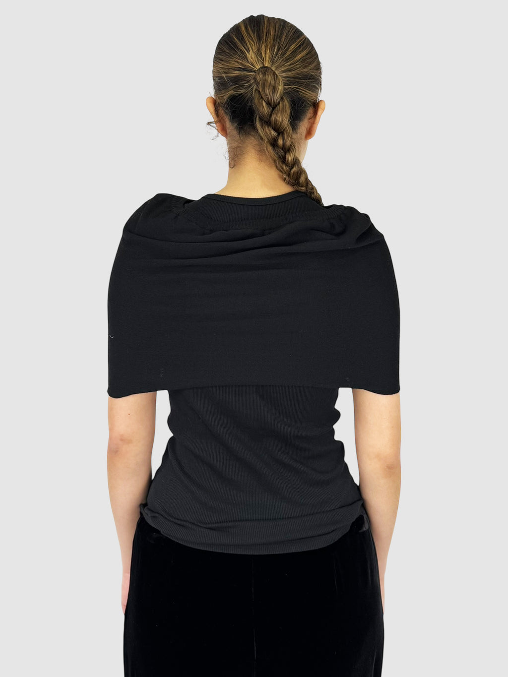 Cropped Knit Shawl