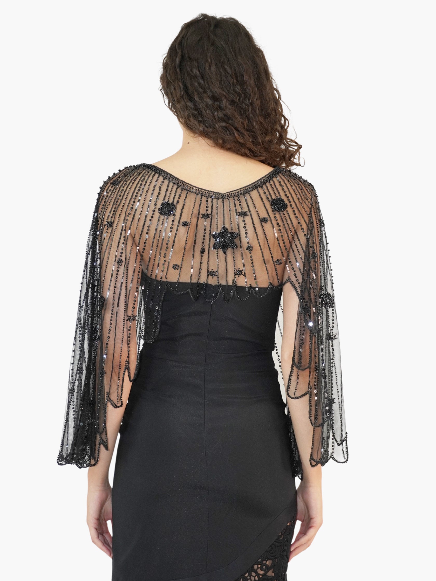 Sheer Beaded Shawl