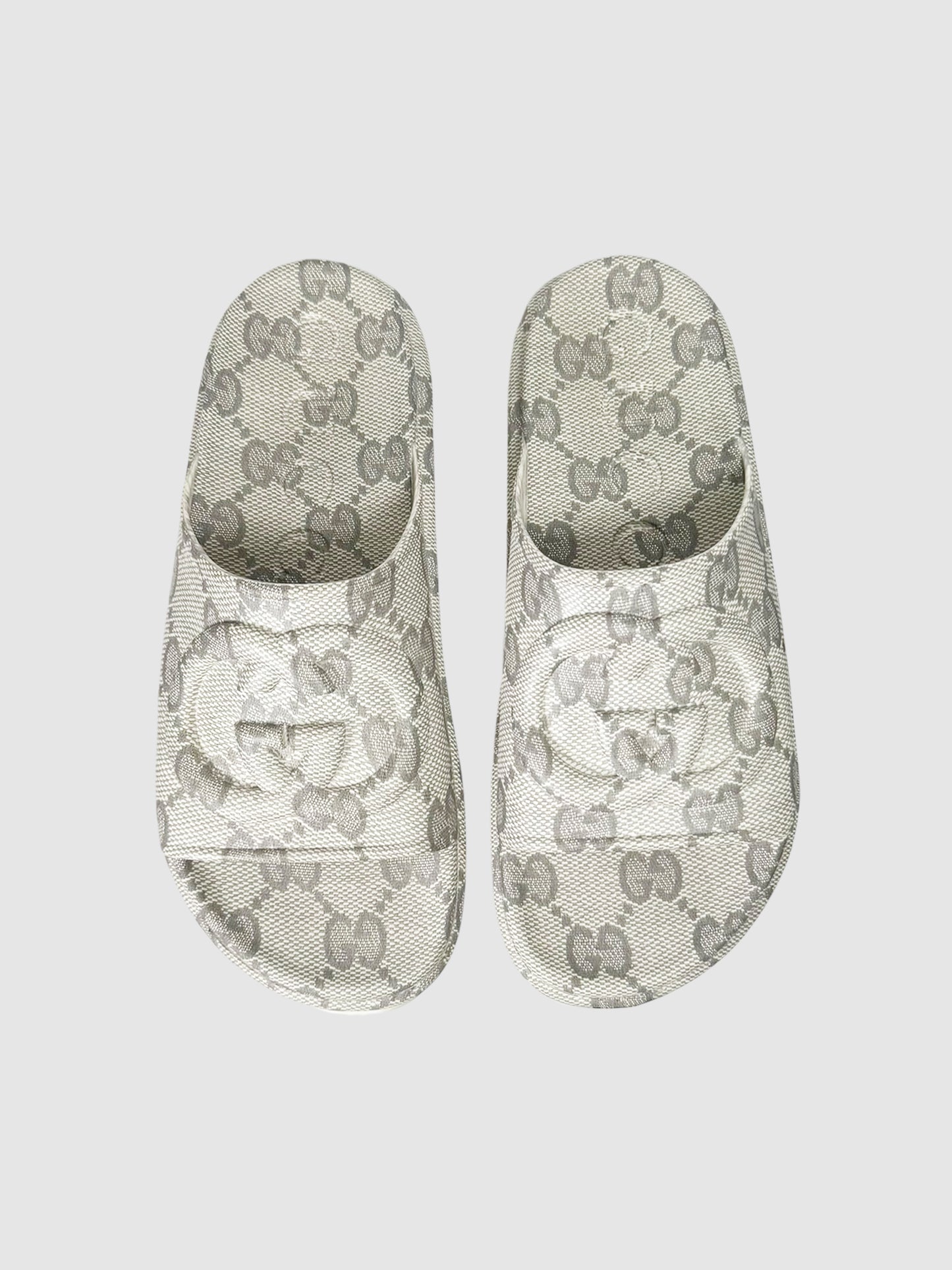 GG Monogram Platform Slides - Size 40