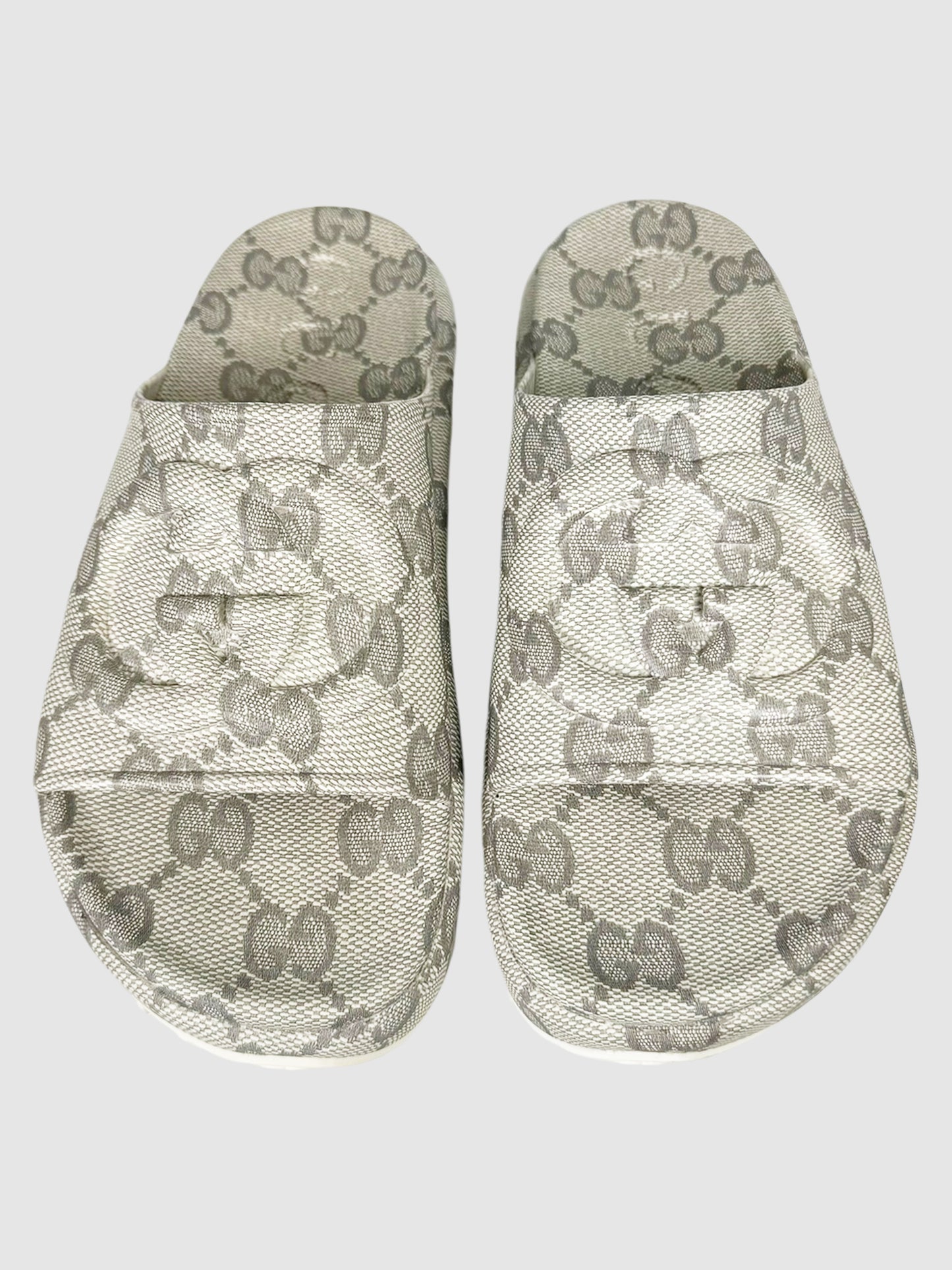 GG Monogram Platform Slides - Size 40