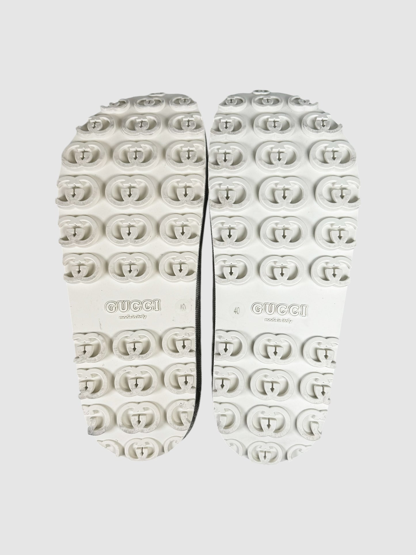 GG Monogram Platform Slides - Size 40