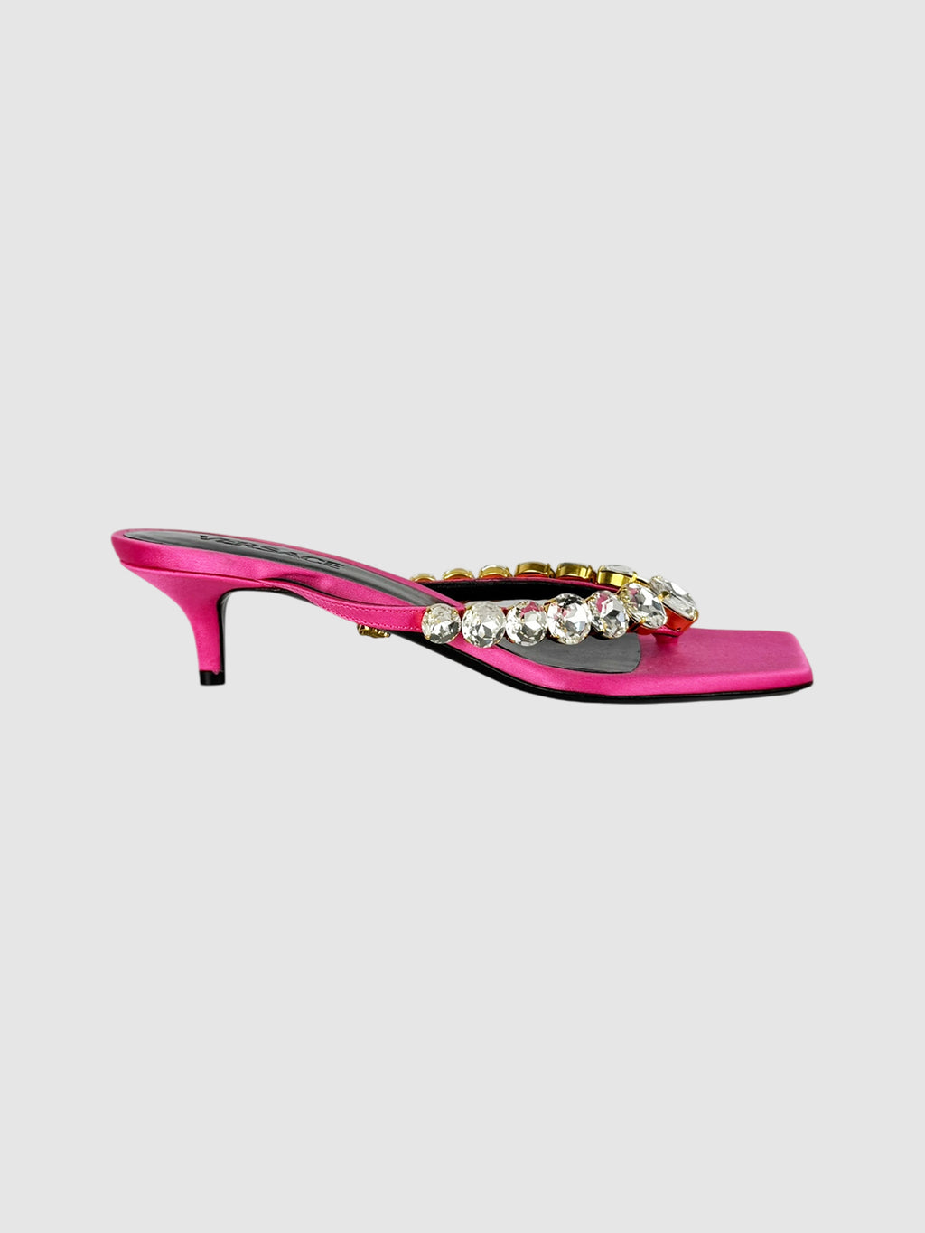 Crystal Thong Kitten Heels