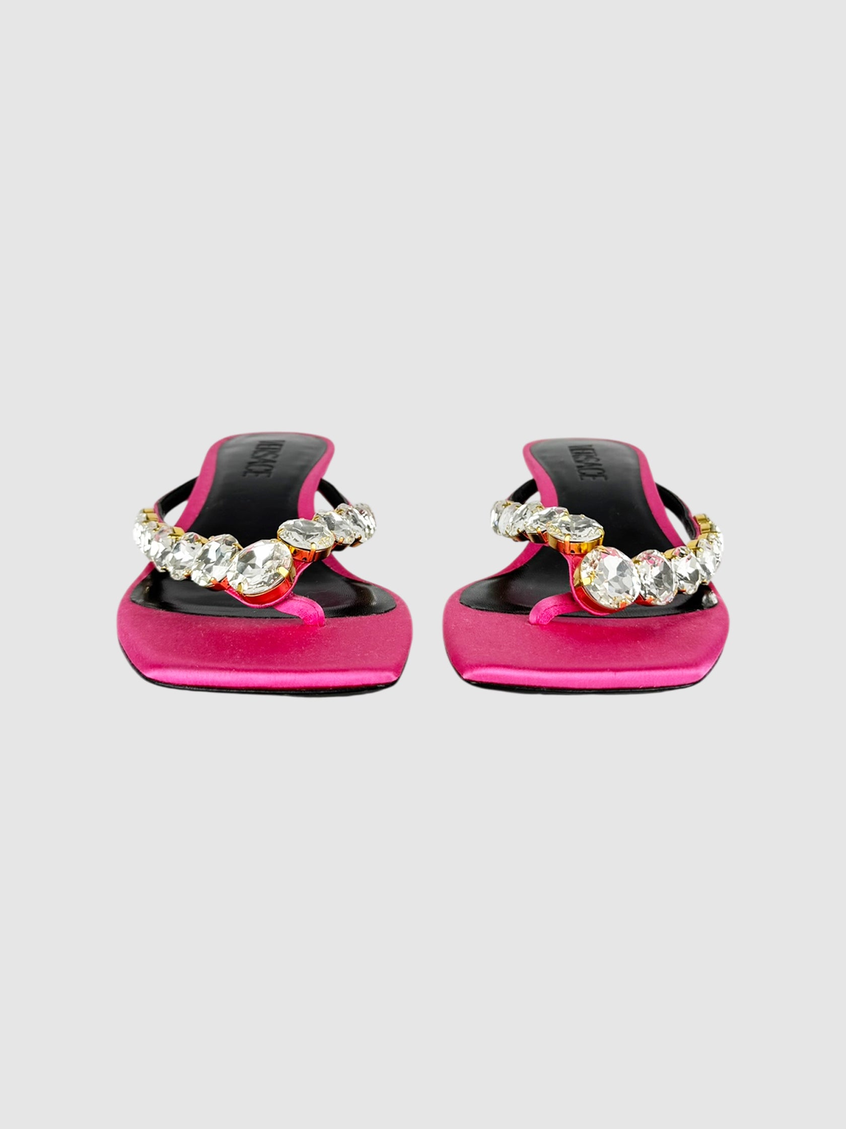Crystal Thong Kitten Heels