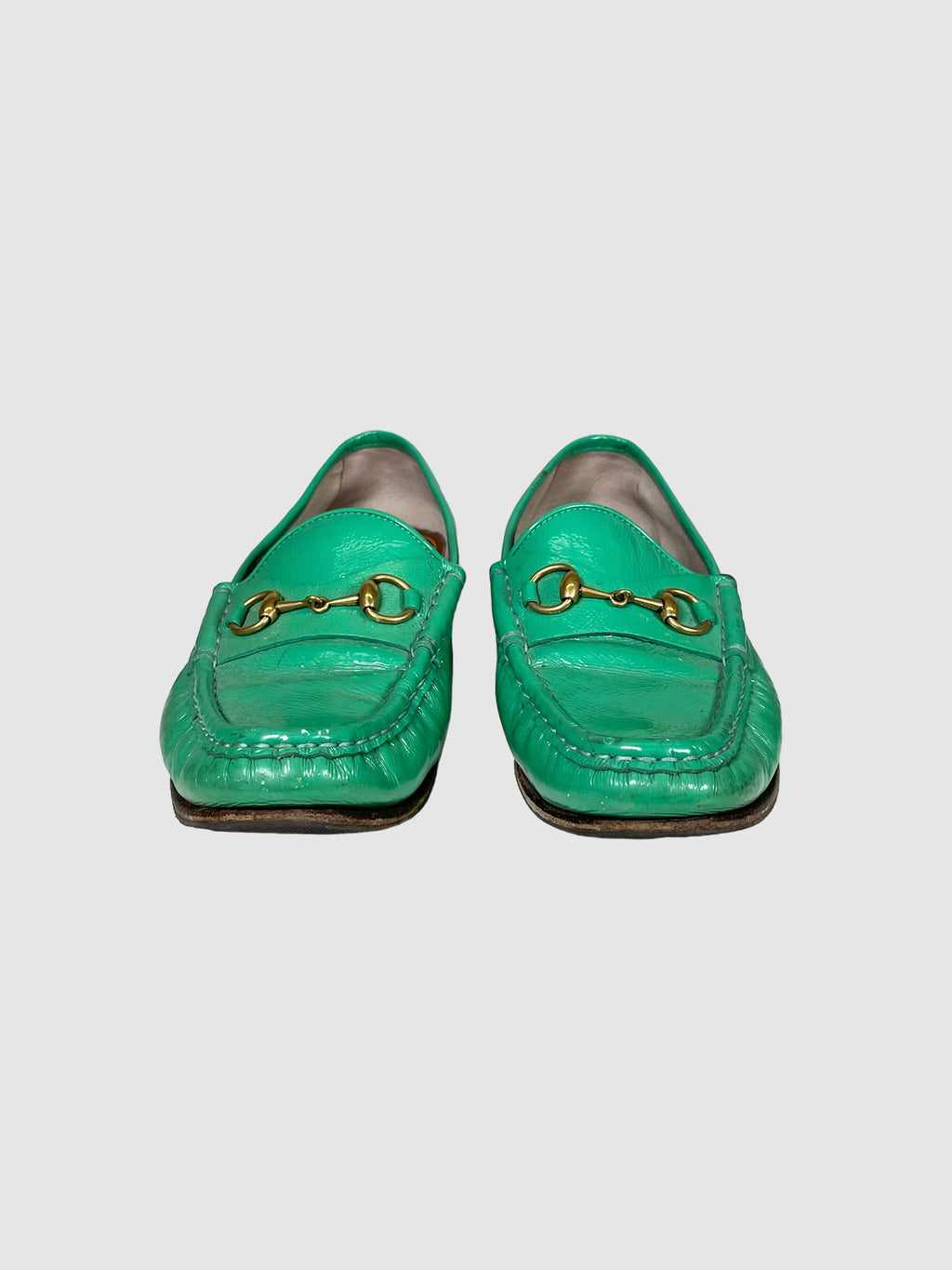 Patent Leather Horsebit Loafers - Size 38