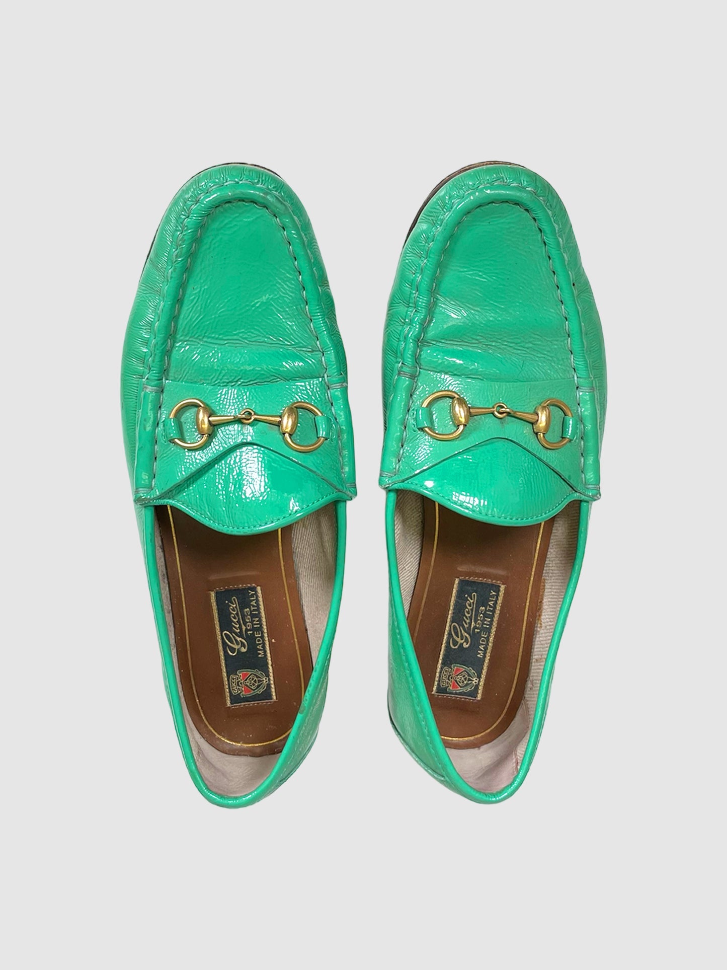Gucci Patent Leather Horsebit Loafers - Size 38