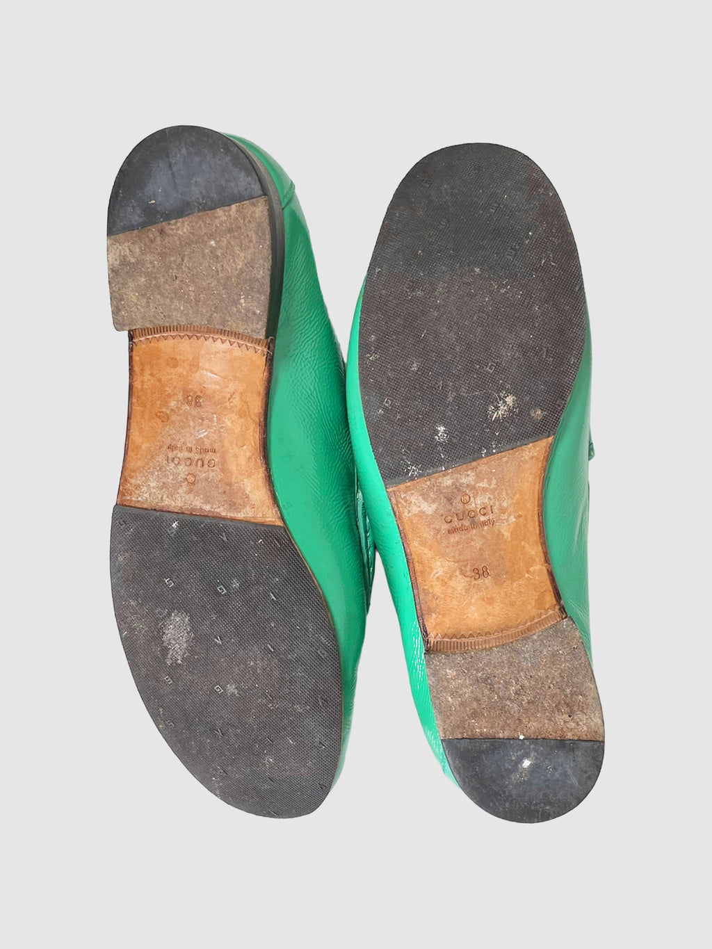 Patent Leather Horsebit Loafers - Size 38