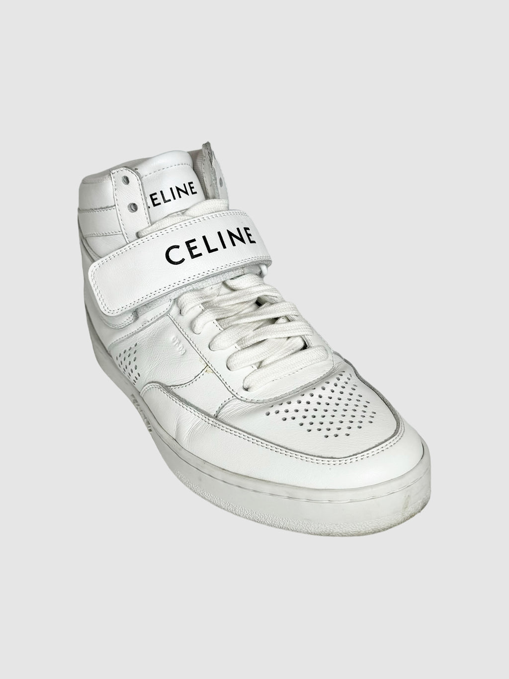 Leather High Top Sneakers - Size 38