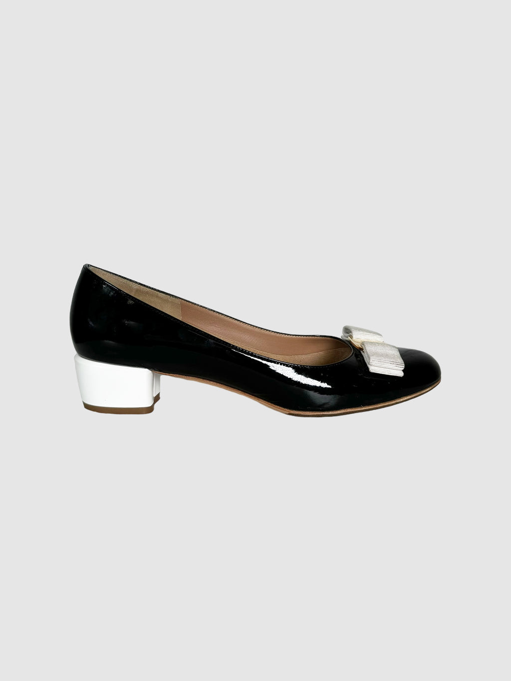Patent Leather Colourblock Pumps - Size 7