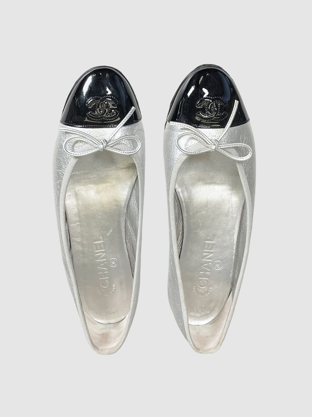 Metallic Two-Tone Ballerina Flats - Size 40