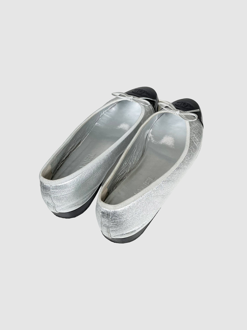 Metallic Two-Tone Ballerina Flats - Size 40