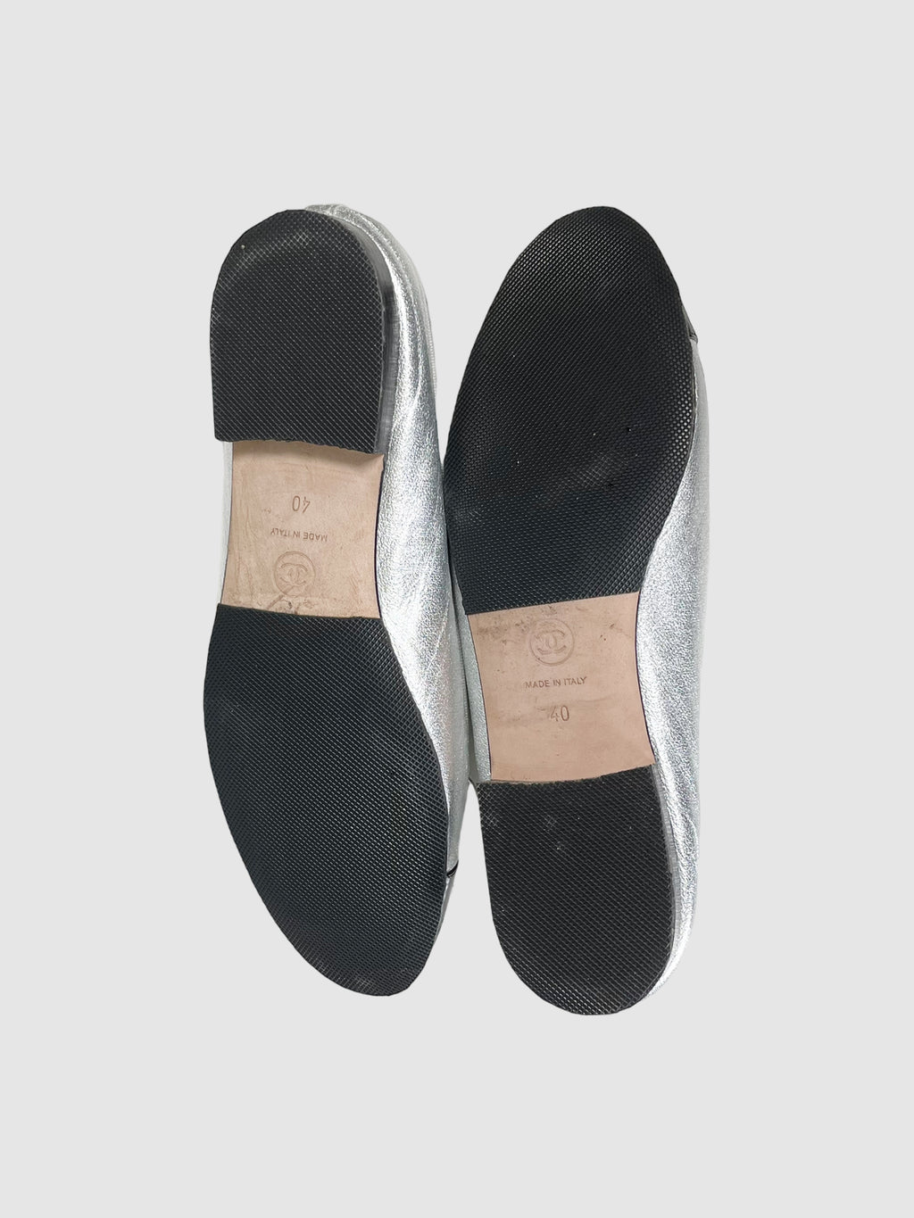 Metallic Two-Tone Ballerina Flats - Size 40