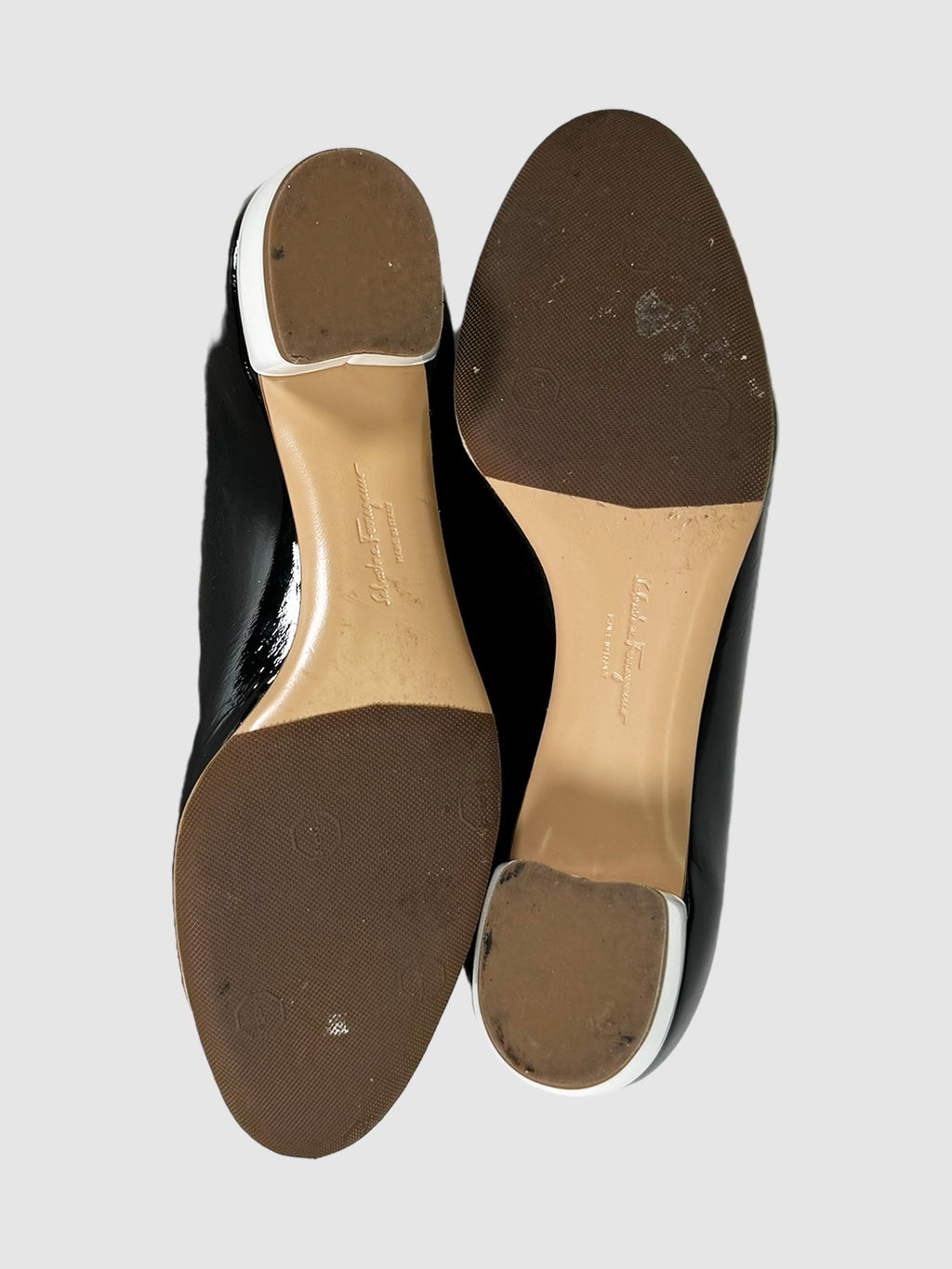 Patent Leather Colourblock Pumps - Size 7