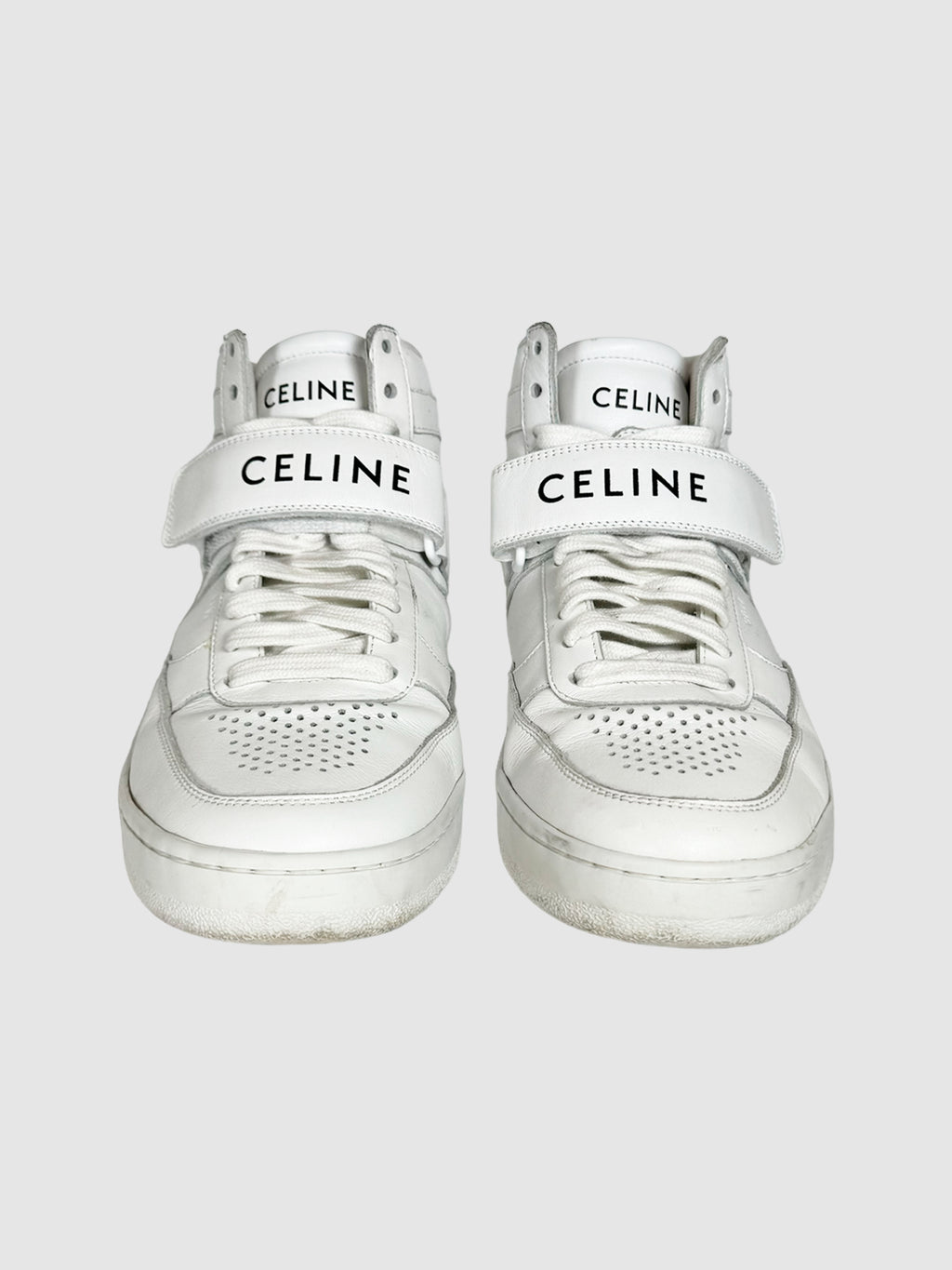 Leather High Top Sneakers - Size 38