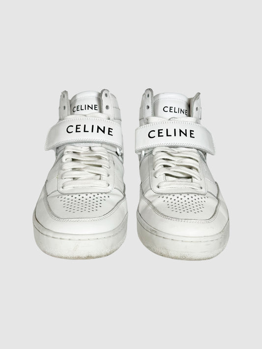 Celine Leather High Top Sneakers - Size 38