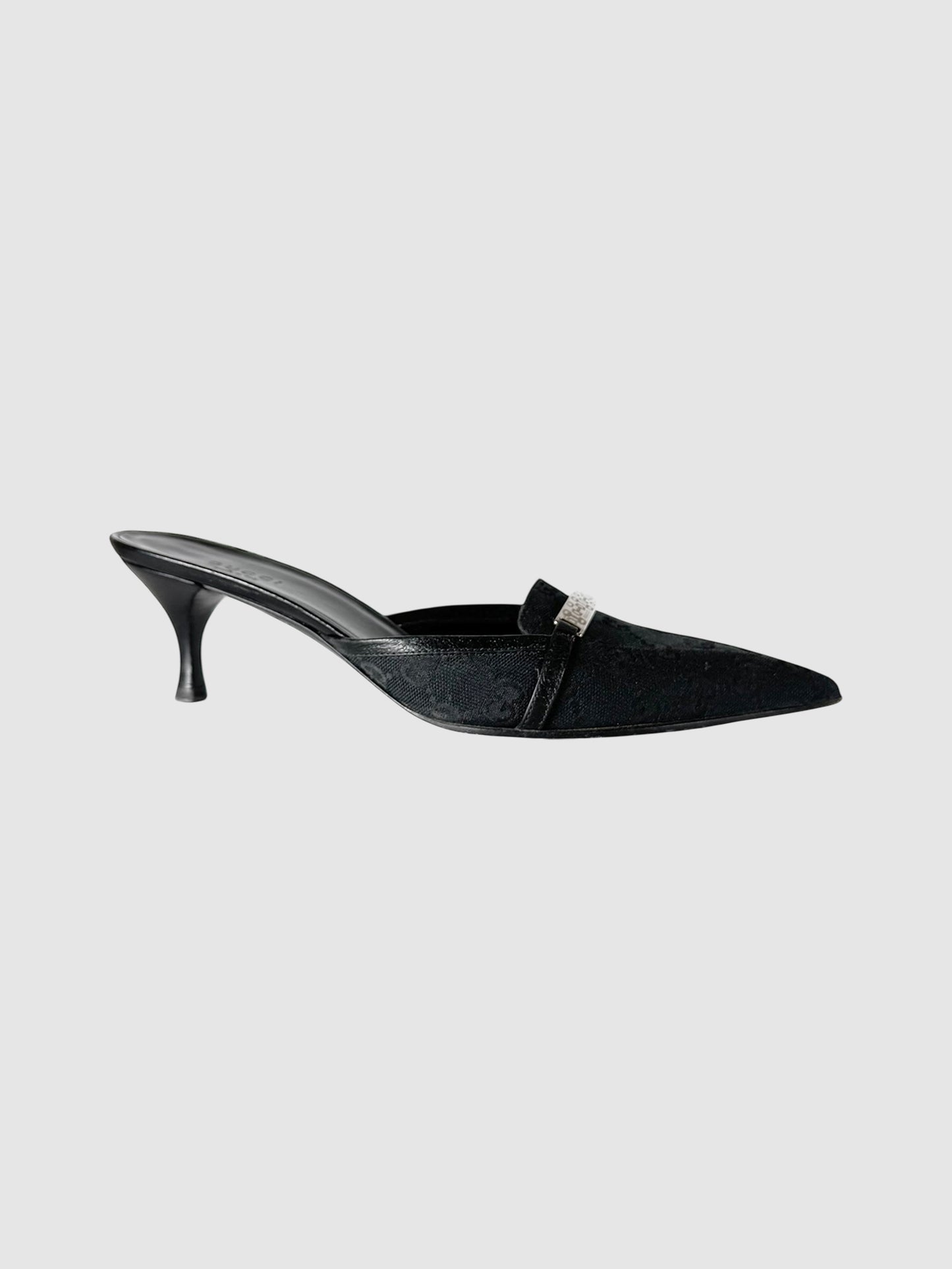 GG Canvas Mules