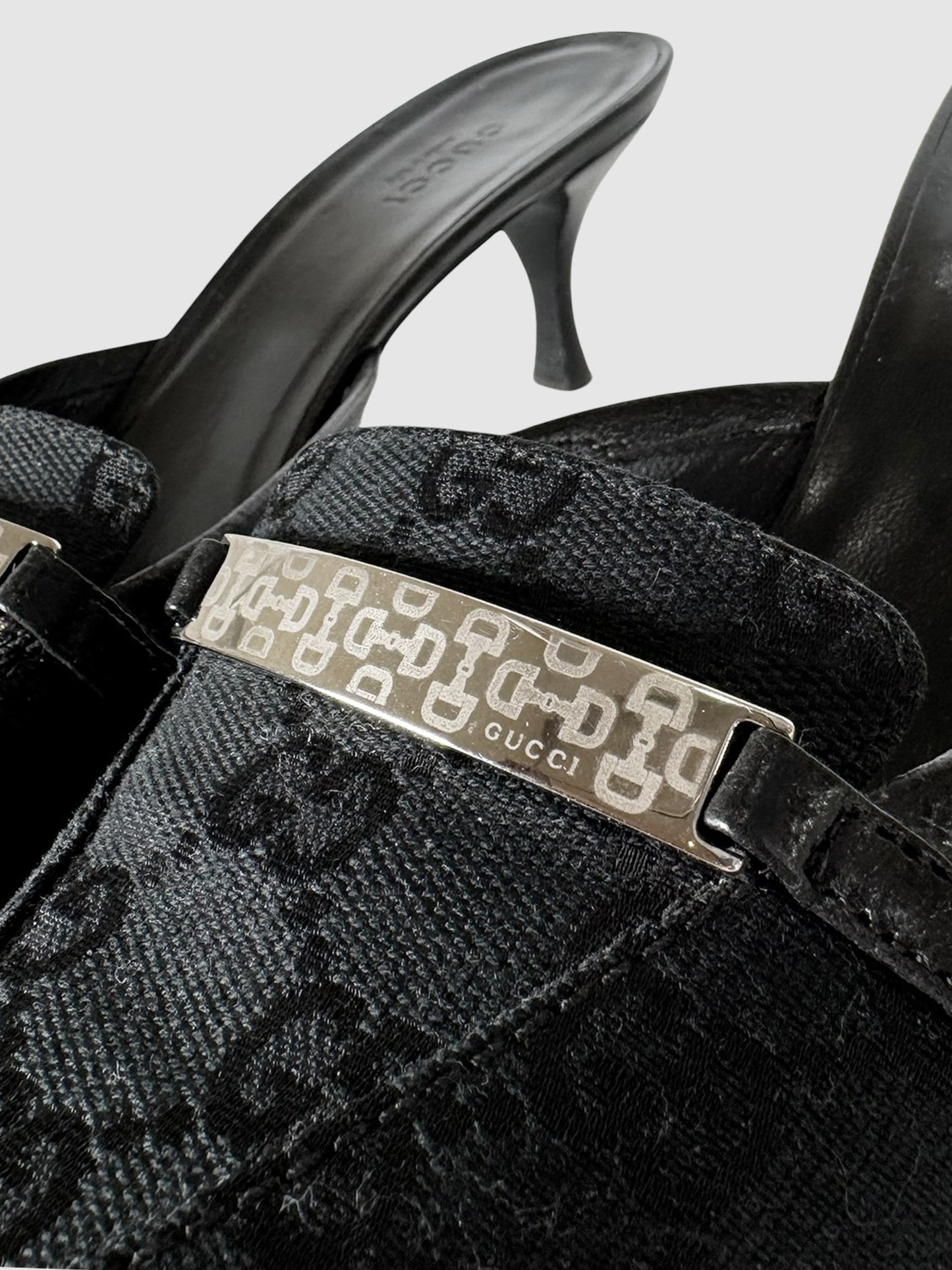 GG Canvas Mules