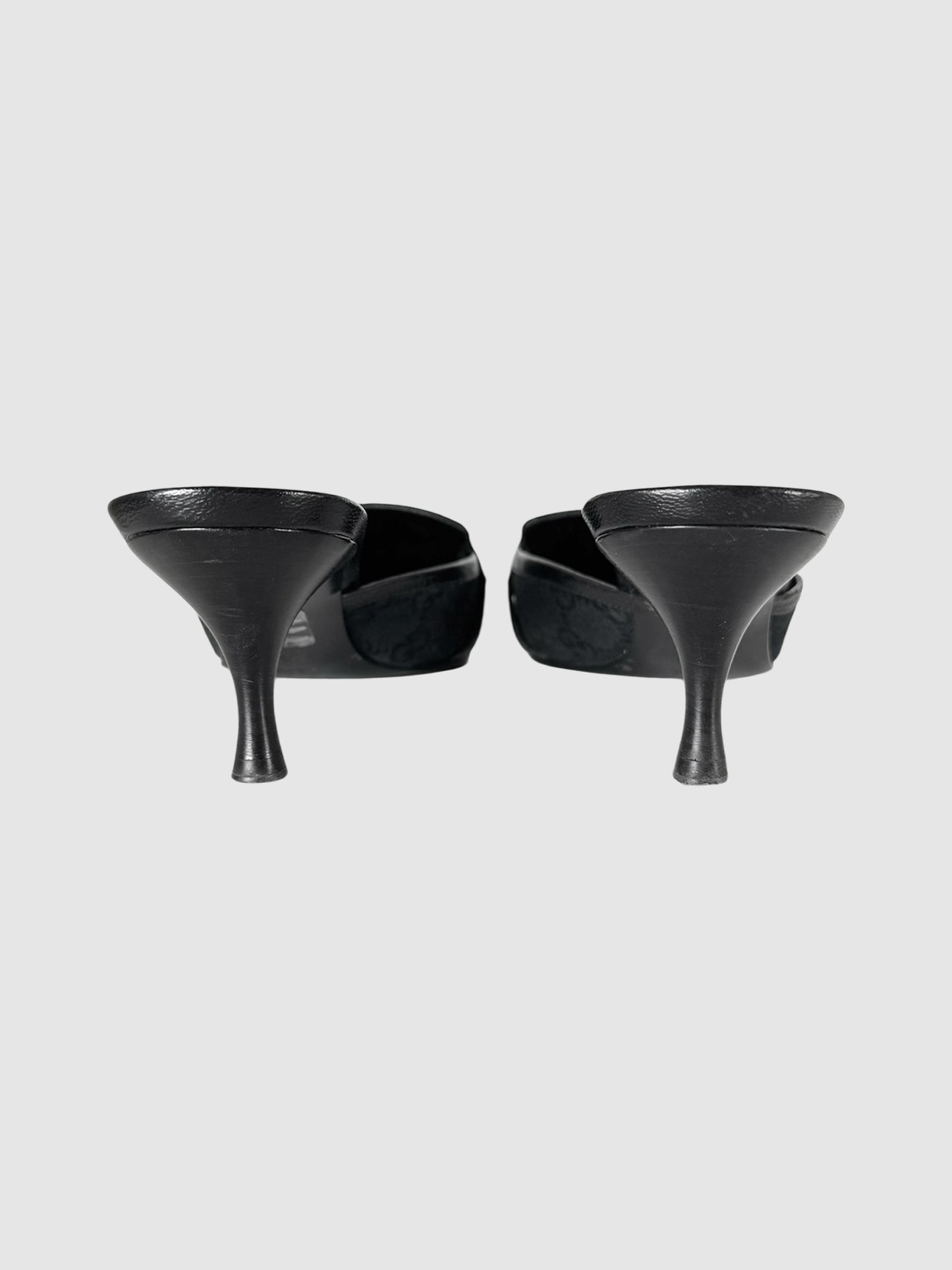 GG Canvas Mules