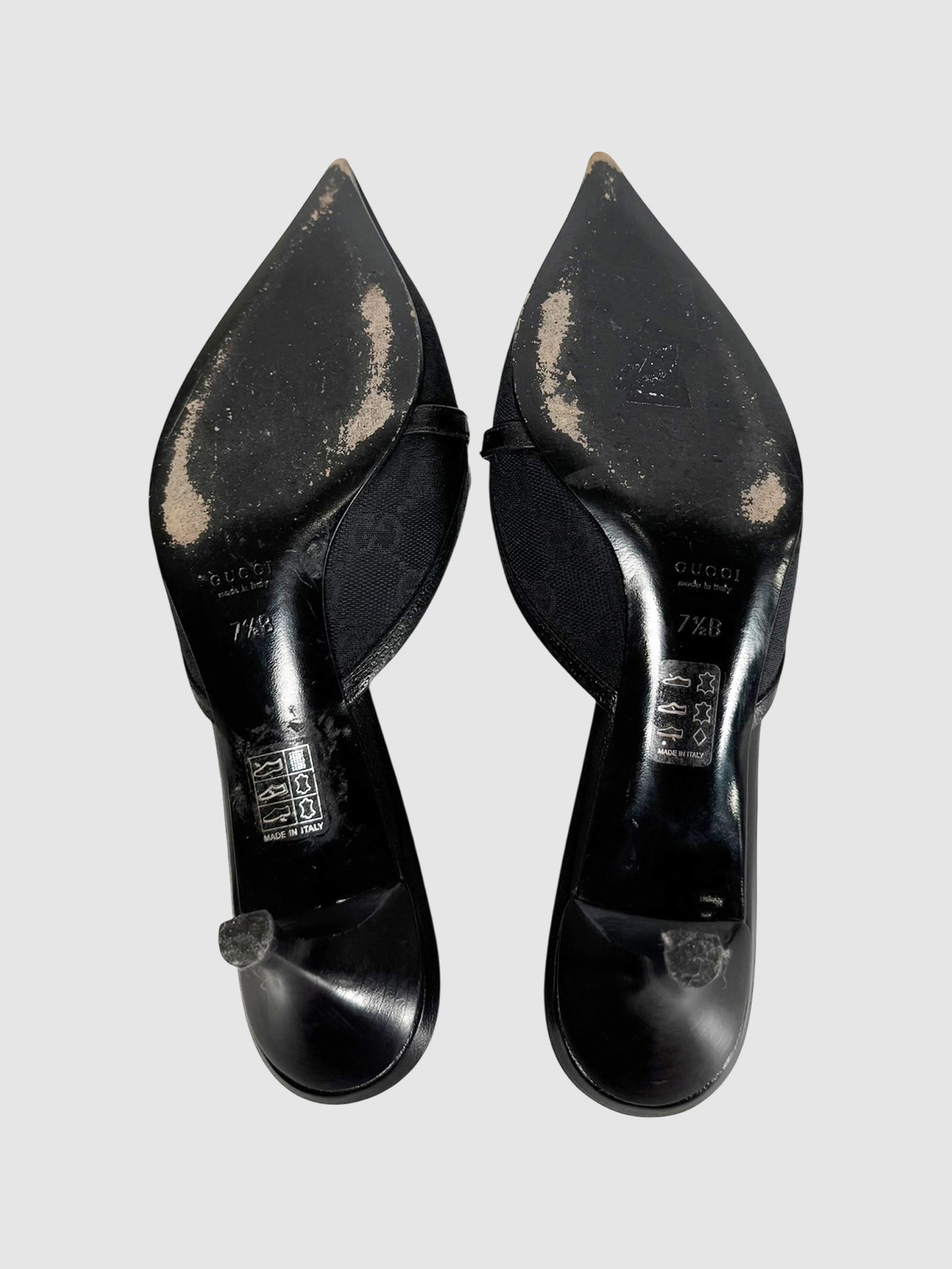 GG Canvas Mules