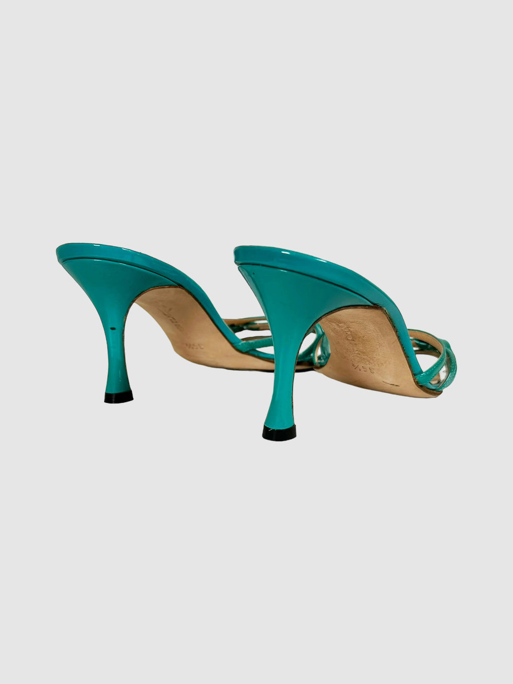 Patent Leather Sandals - Size 36.5