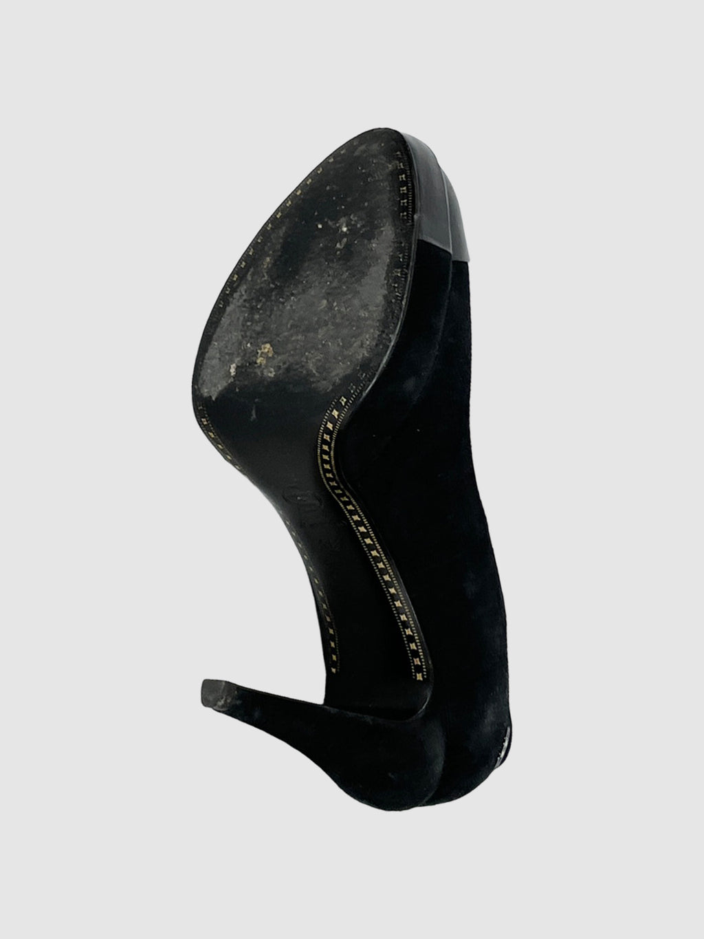 Suede with Patent Accent Pumps - Size 6.5