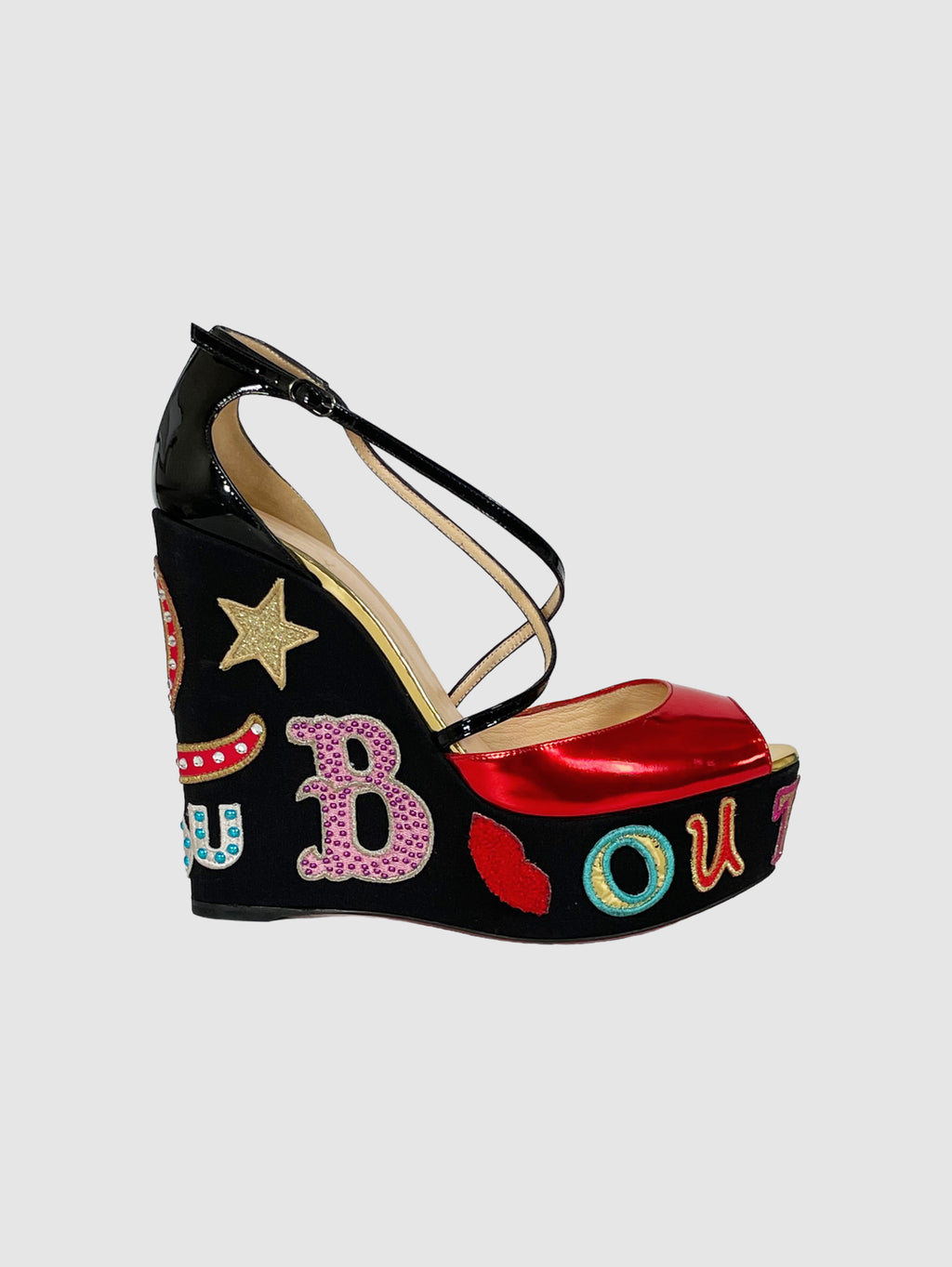 Loubi Zeppa Wedges - Size 40