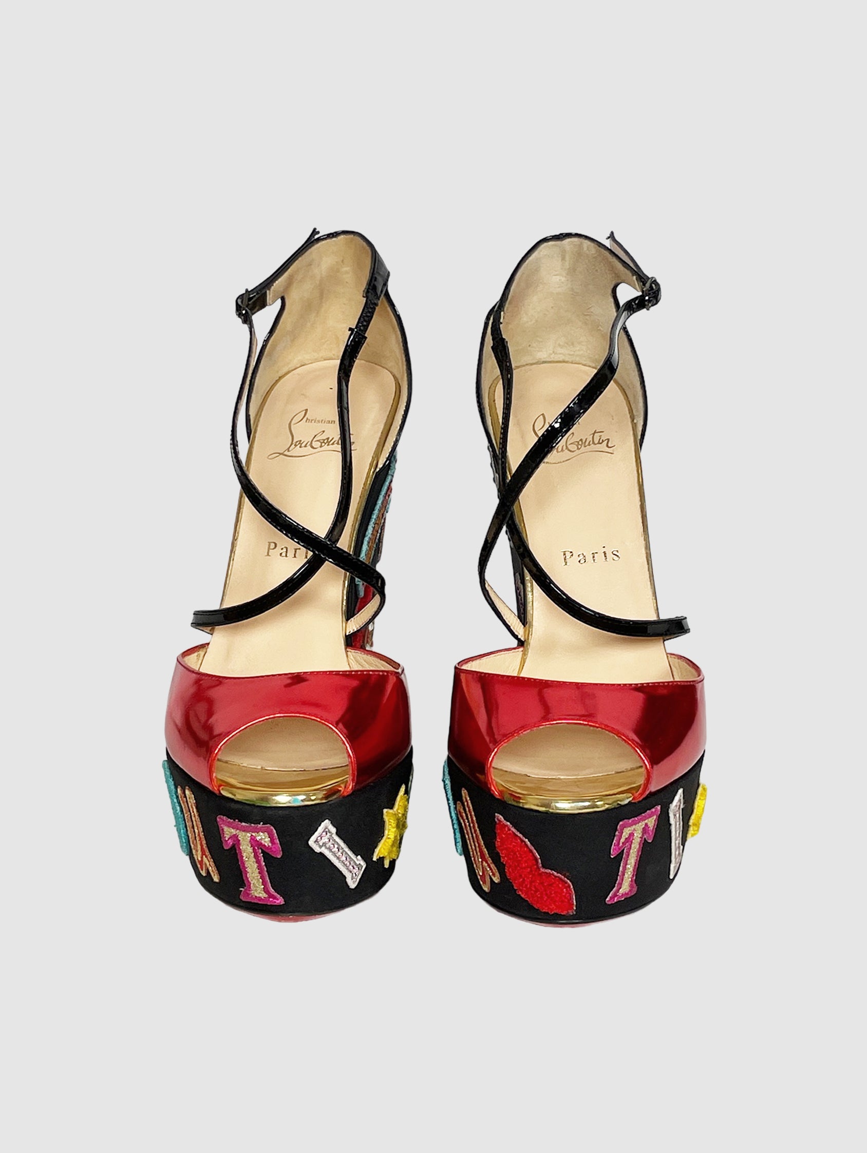 Loubi Zeppa Wedges - Size 40