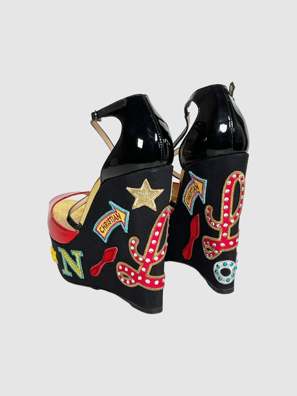 Loubi Zeppa Wedges - Size 40