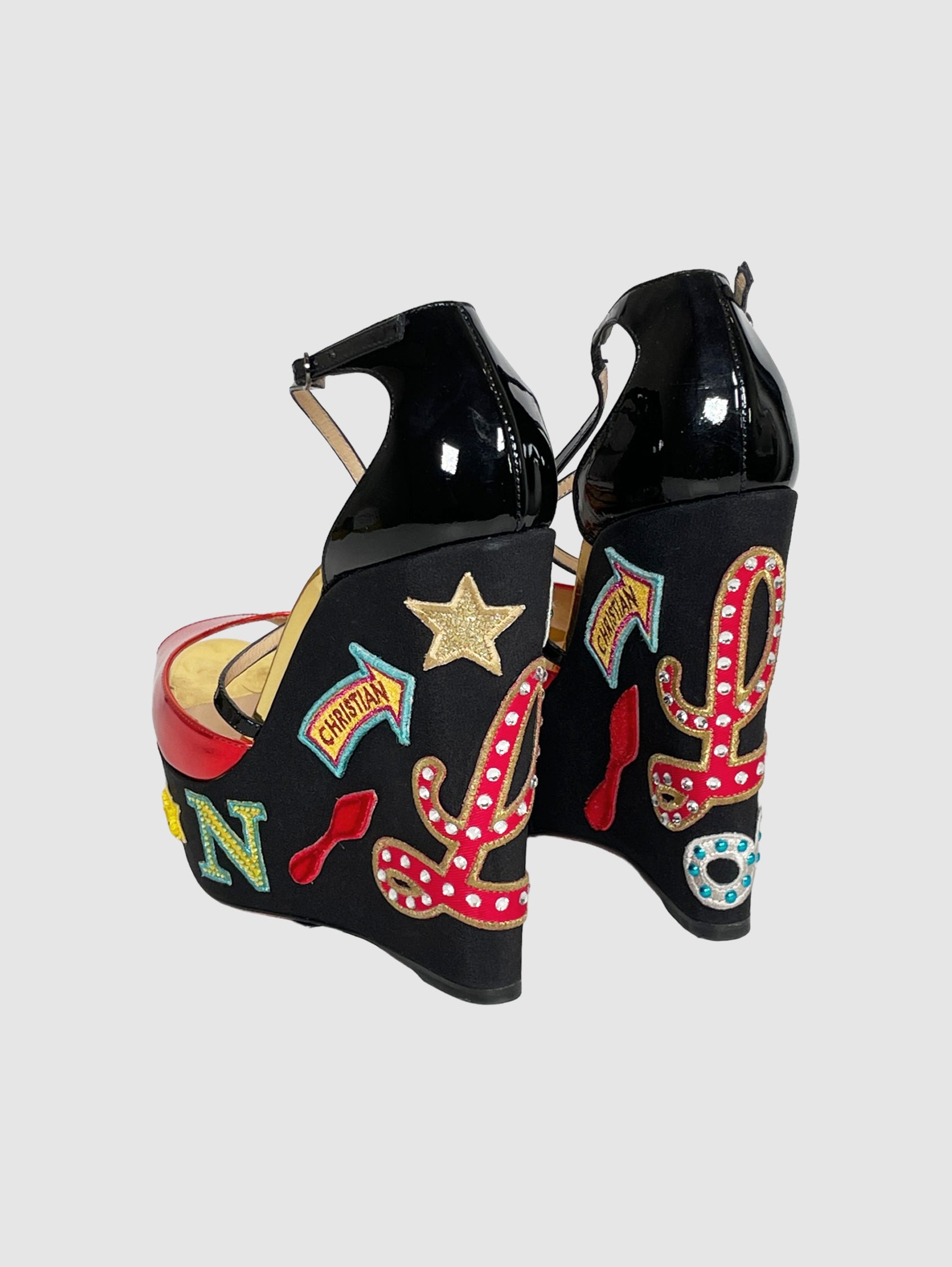 Loubi Zeppa Wedges - Size 40