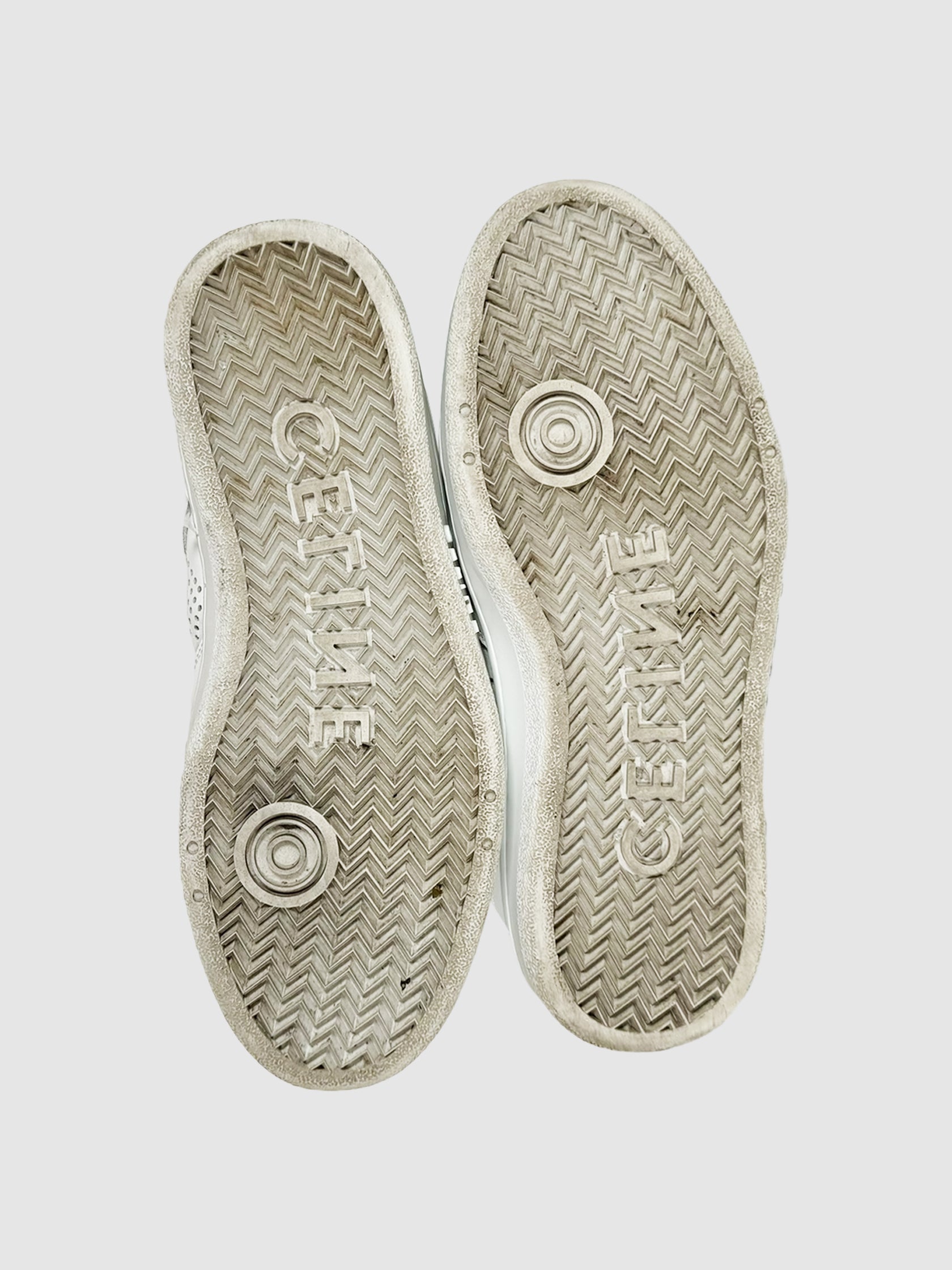 Leather High Top Sneakers - Size 38