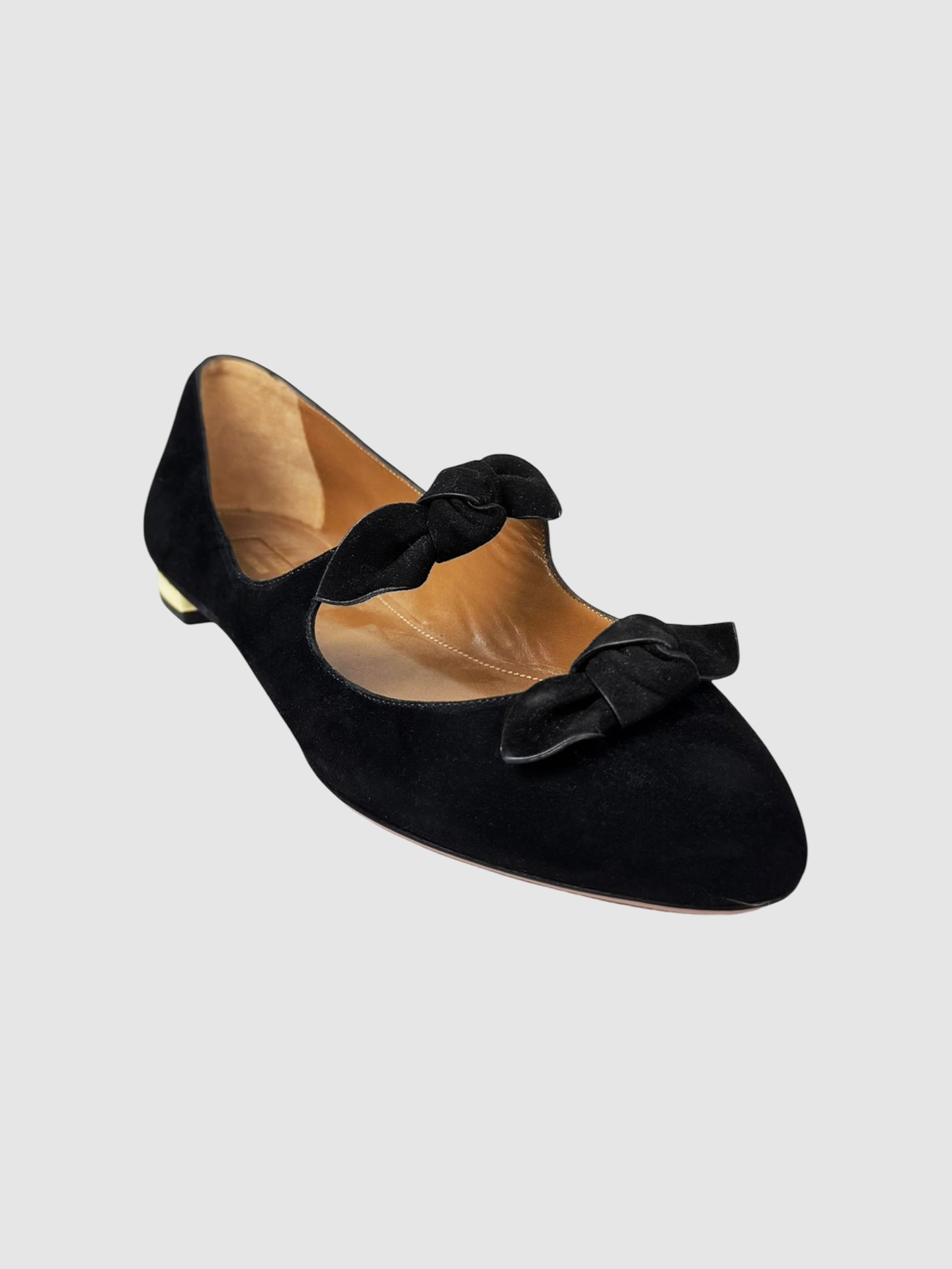Bow Suede Flats