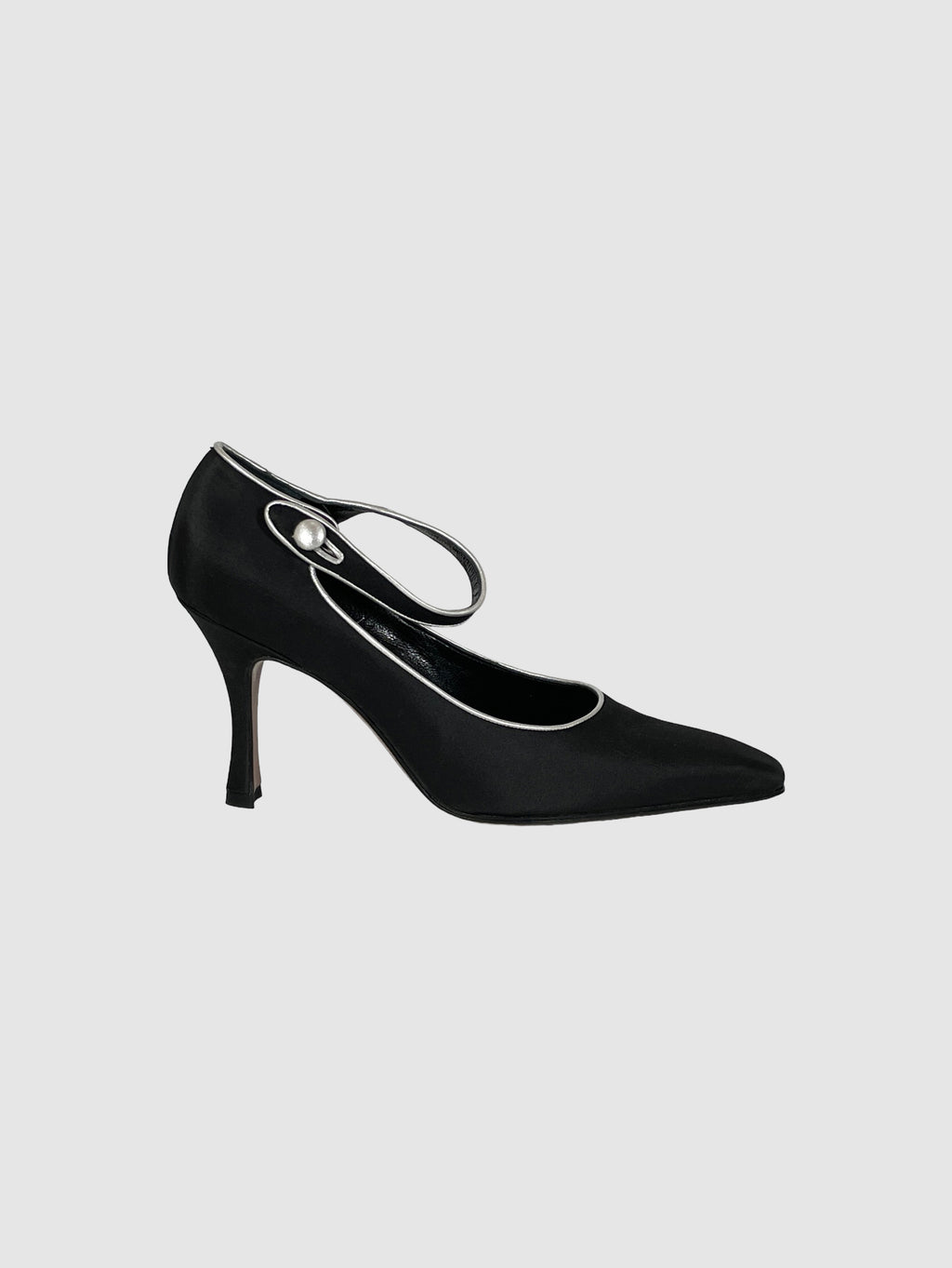 Satin Mary Jane Pumps - Size 36