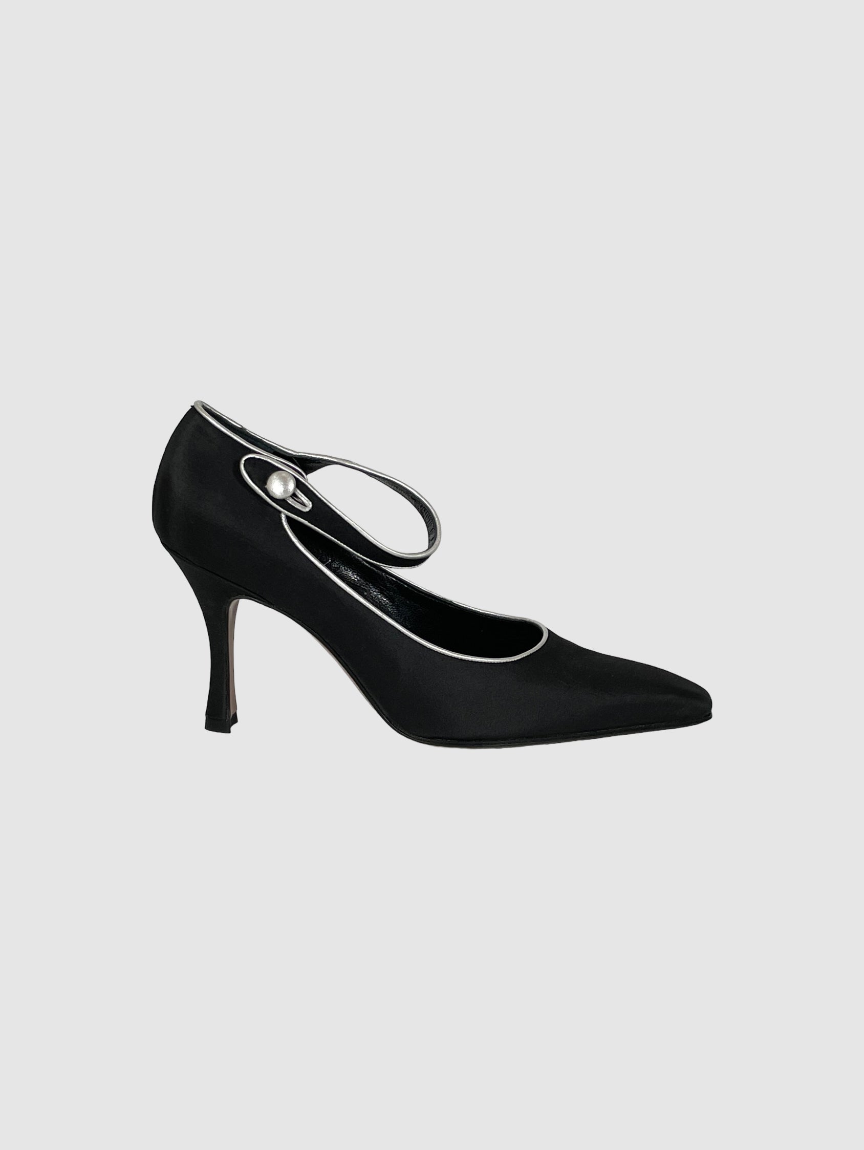 Satin Mary Jane Pumps - Size 36