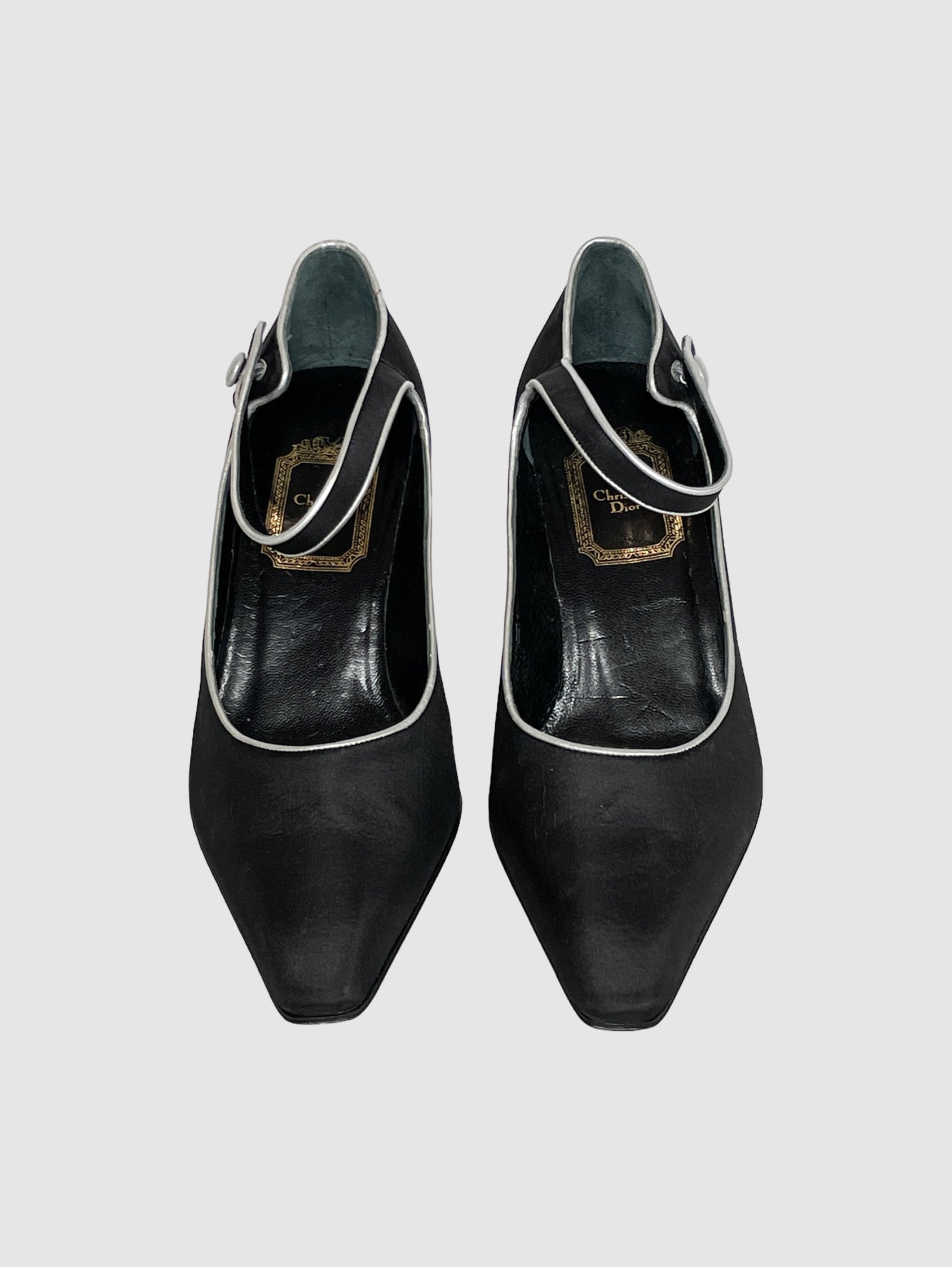 Satin Mary Jane Pumps - Size 36