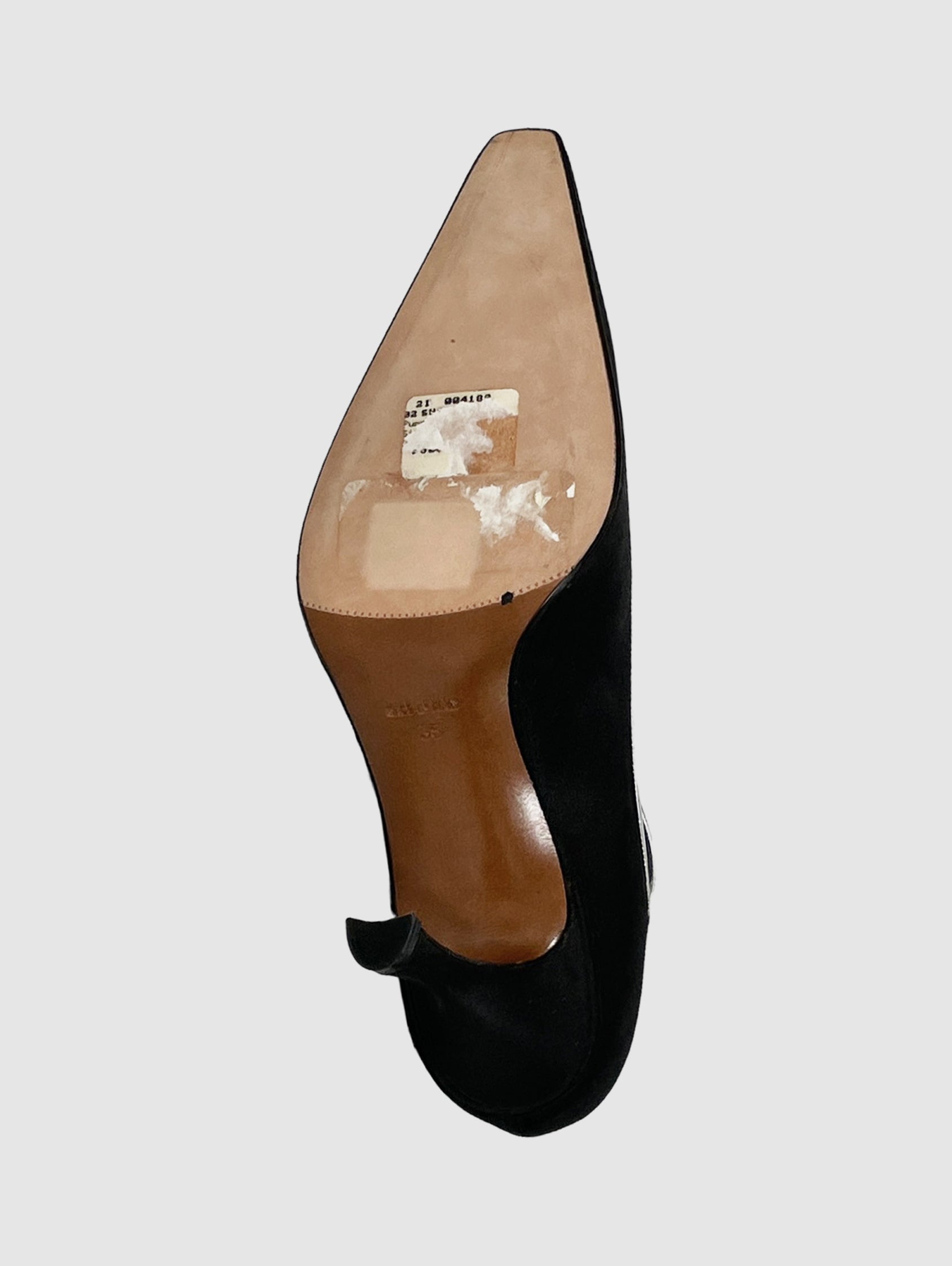 Satin Mary Jane Pumps - Size 36