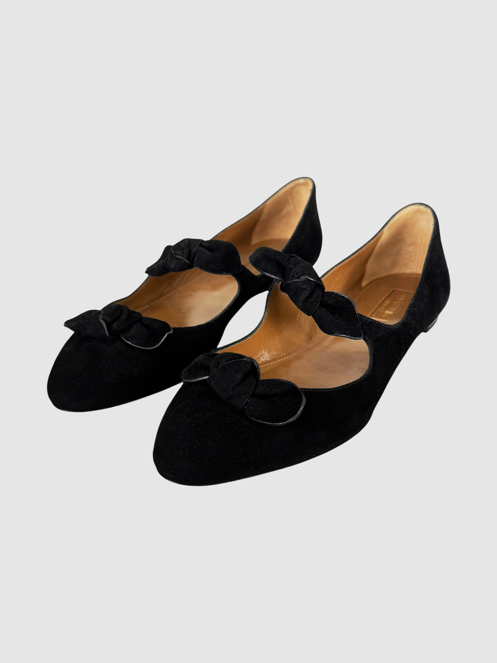 Bow Suede Flats