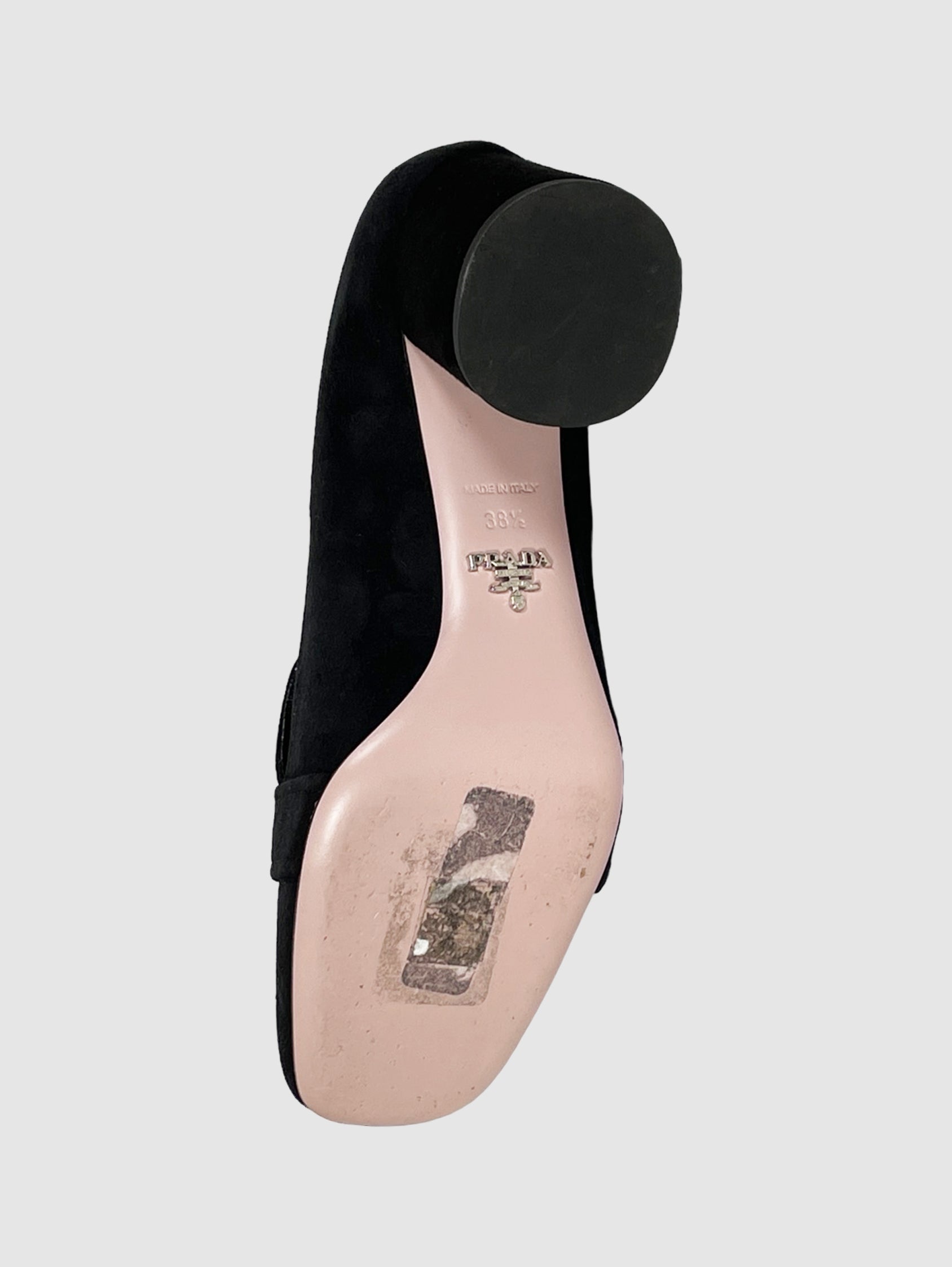 Flower Embellished Suede Pumps - Size 8.5