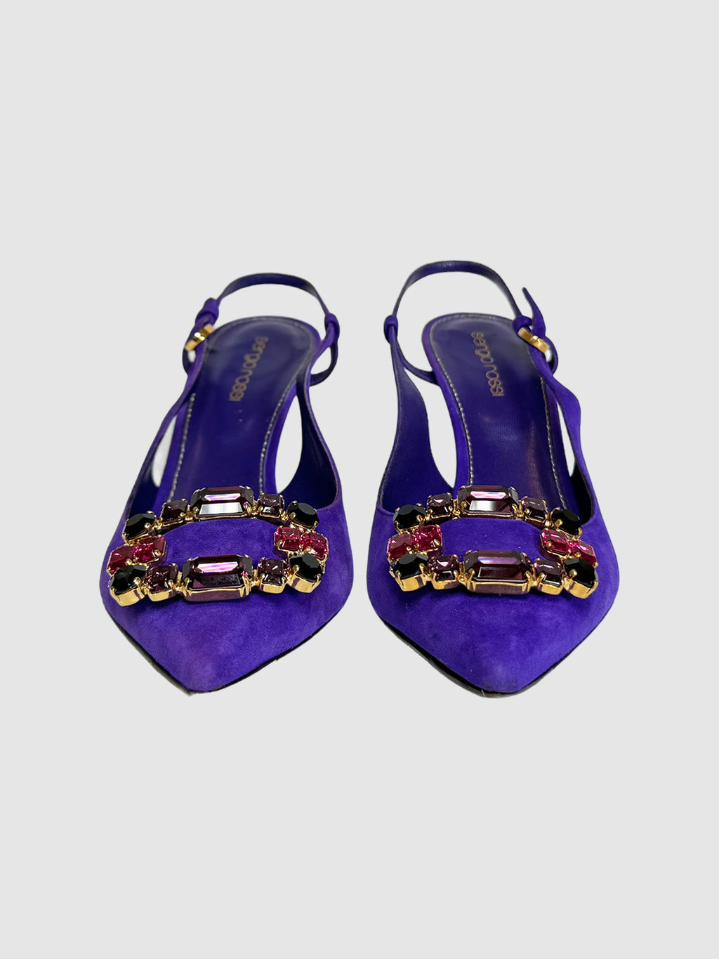 Suede Slingback Pumps - Size 37.5