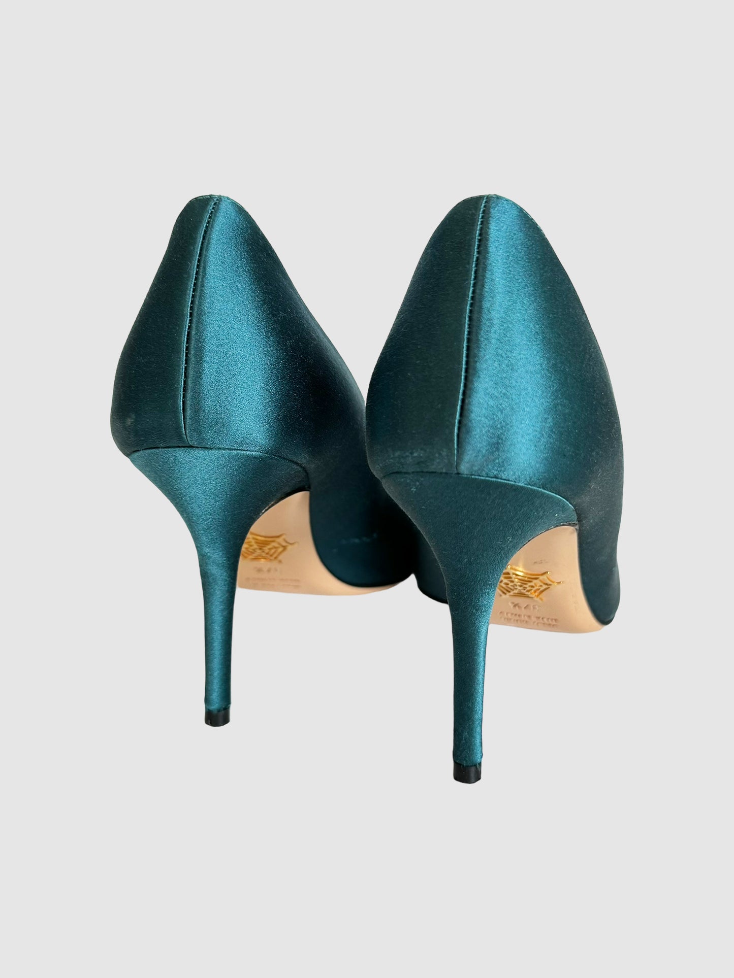 Satin Pumps with Crystal - Size 37.5