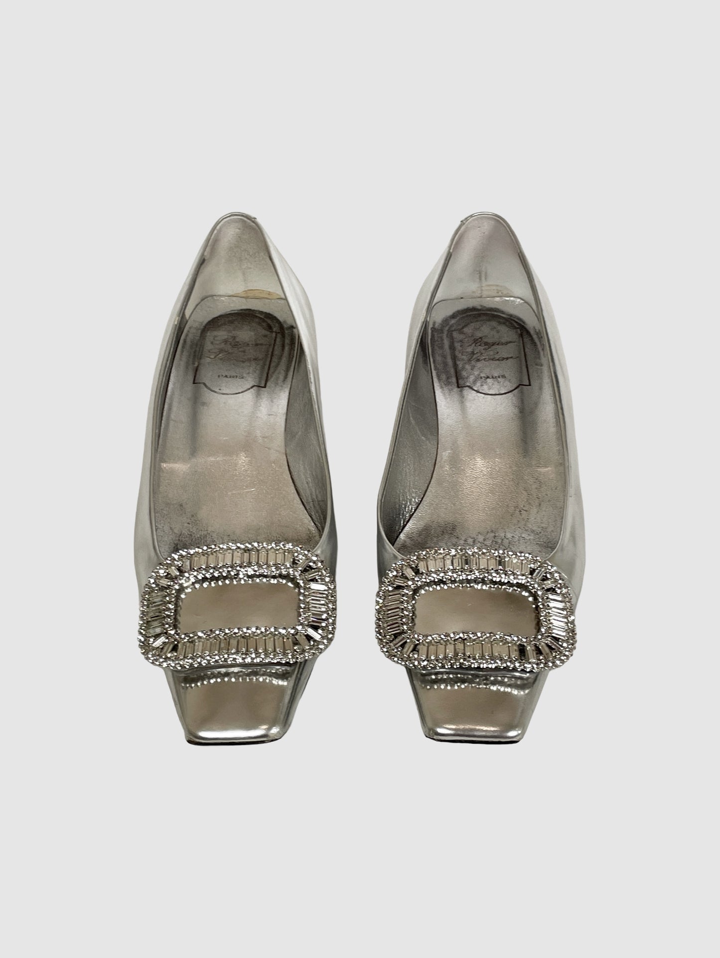 Metallic Ballerina Flats - Size 38.5